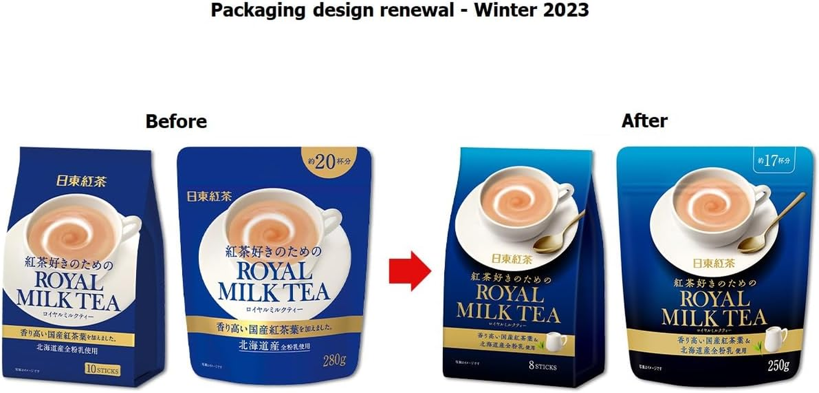 Nittoh Kocha Japanese Instant Royal Milk Tea, 250G, Set of 2 image number 3