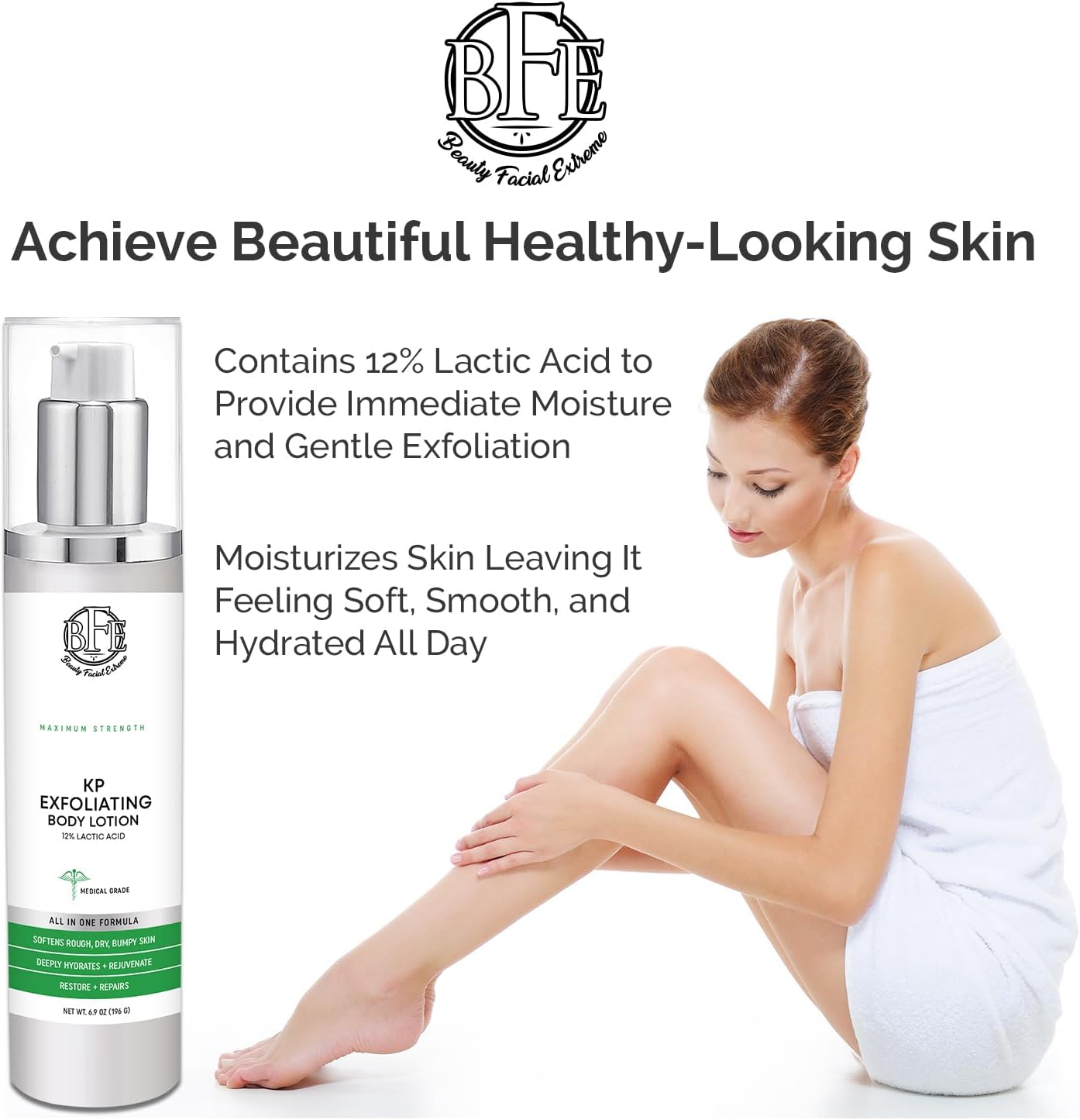 Exfoliating Body Lotion &ndash; 12% Lactic Acid Body Lotion. Provides Immediate Moisture & Gentle Exfoliation to Treat Symptoms Associated with Keratosis Pilaris & Dry Skin Conditions. image number 2