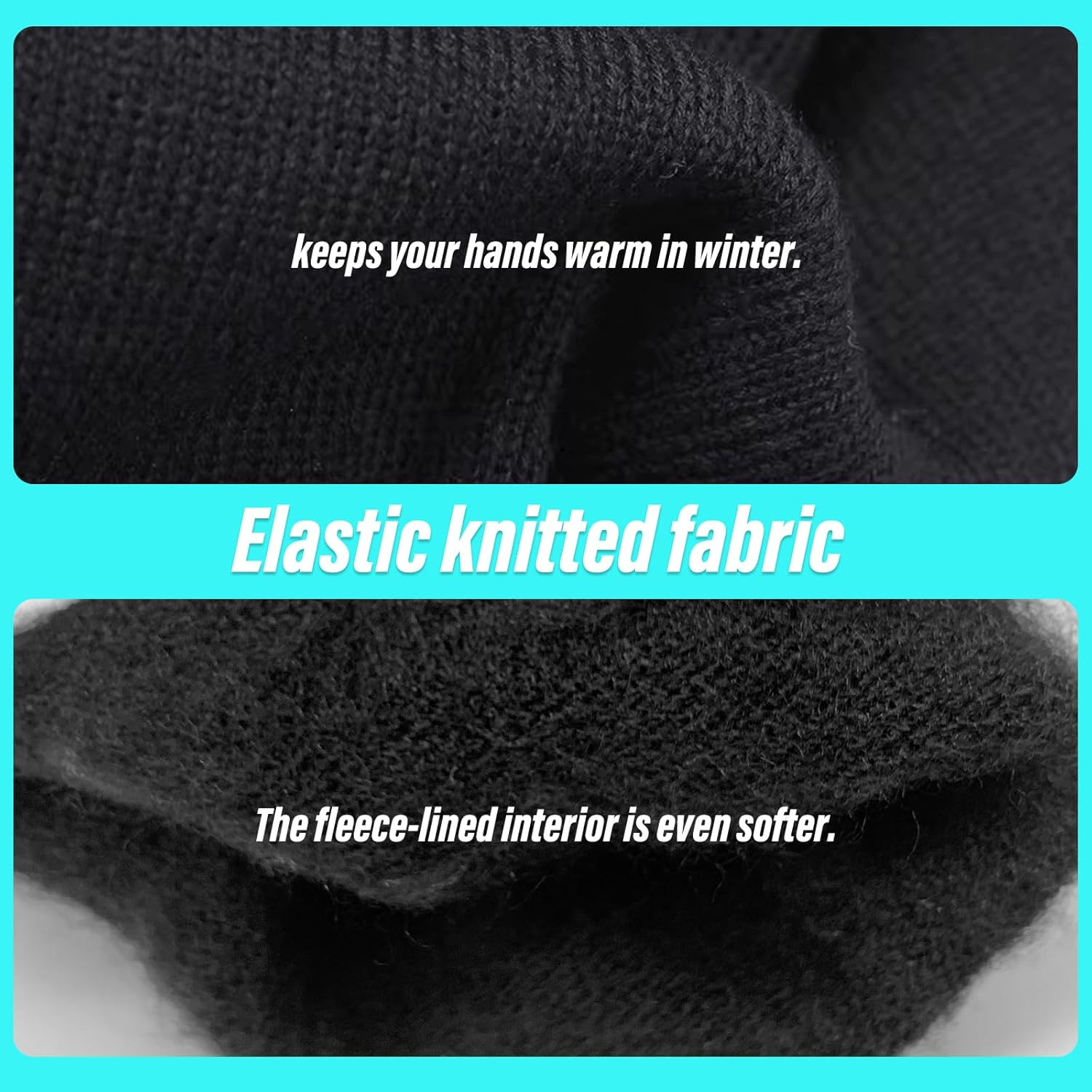 Fiohiros 3-Pirs Touch Screen Knitted Gloves,Dark Green Winter Warm Gloves for Men, Suitable for Outdoor Sports and Daily Use - 2 Pairs image number 1