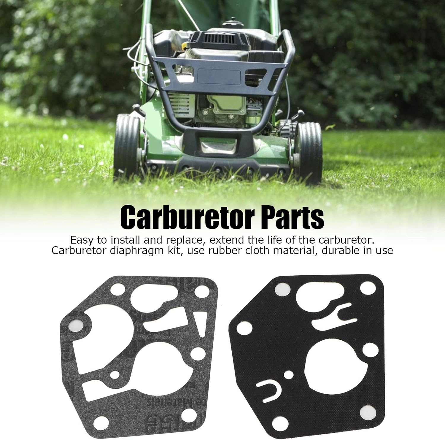 10Set Rubber Cloth Carburetor Diaphragm, Replacement Carburetor Parts, Wear Resistant Accessories for Industrial image number 5