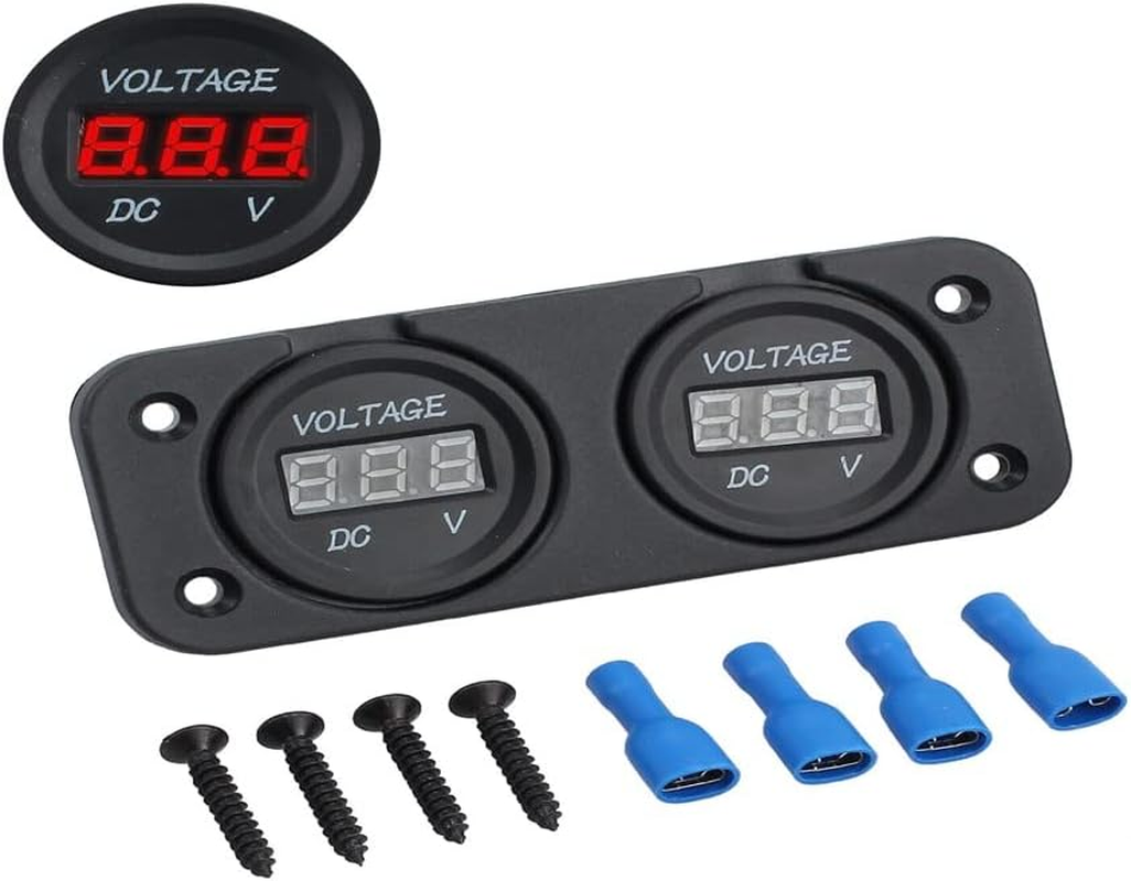 Digital LED Volt Meter Dual Battery Monitor Boat Voltage Marine Gauge DC 12V-24V image number 6
