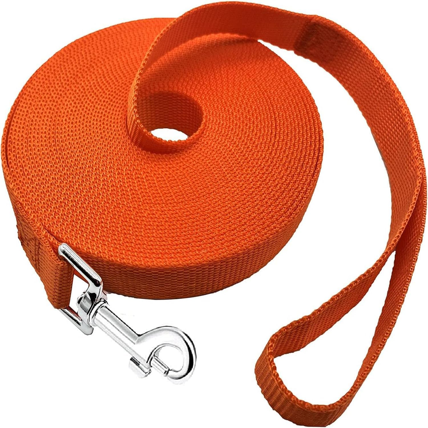 Dog/Puppy Obedience Recall Training Agility Lead 15Ft Long Nylon Training Dog Leash for Small Medium Large Dogs (Orange, 15Ft)