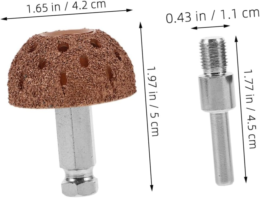 Garneck 3Pcs Tungsten Steel Bowl Type Grinding Tire Buffing Wheel for Tire Repair Includes Low-Speed and High-Speed Rods Grinding Pad Accessories image number 6