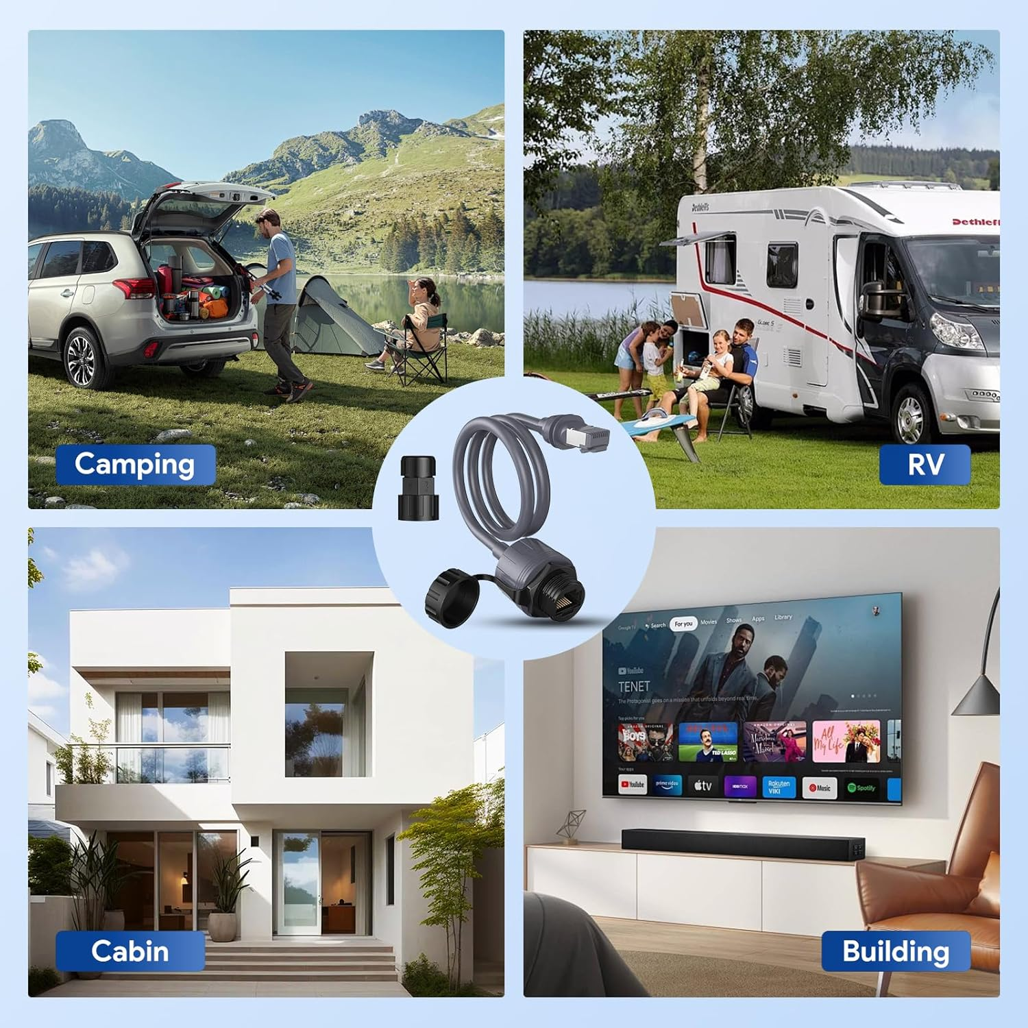 XLTTYWL Starlink Ethernet Adapter Gen 3/Mini, Waterproof Extension Repair Coupler for Starlink Gen3 Standard SPX to RJ45 Compatible with Starlink V3/Mini Dishy (1 Pack) image number 3