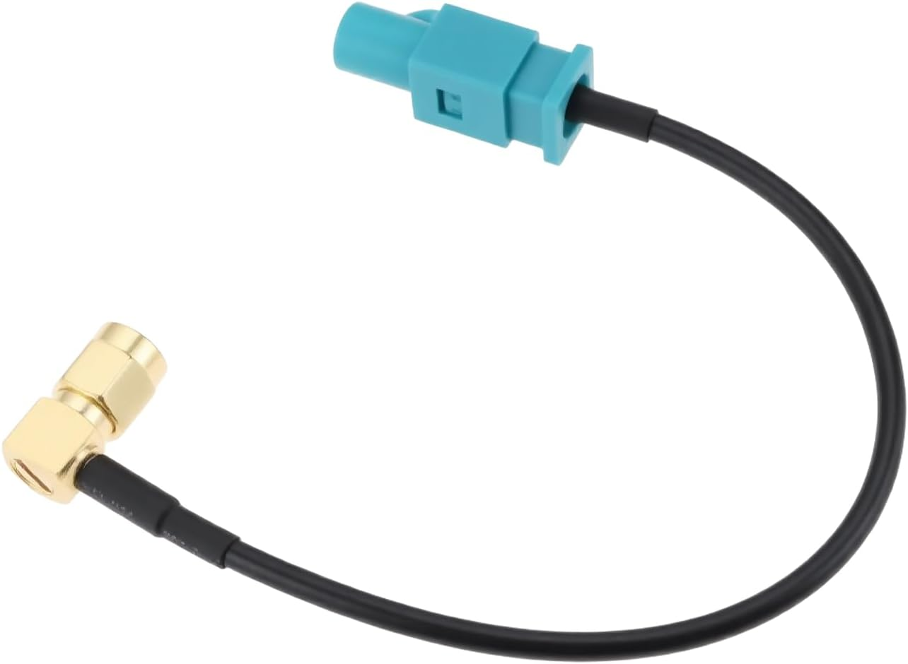 Fakra Z Male to 90 Degree SMA Male Car GPS Antenna Adapter Cable 15Cm Wire image number 1