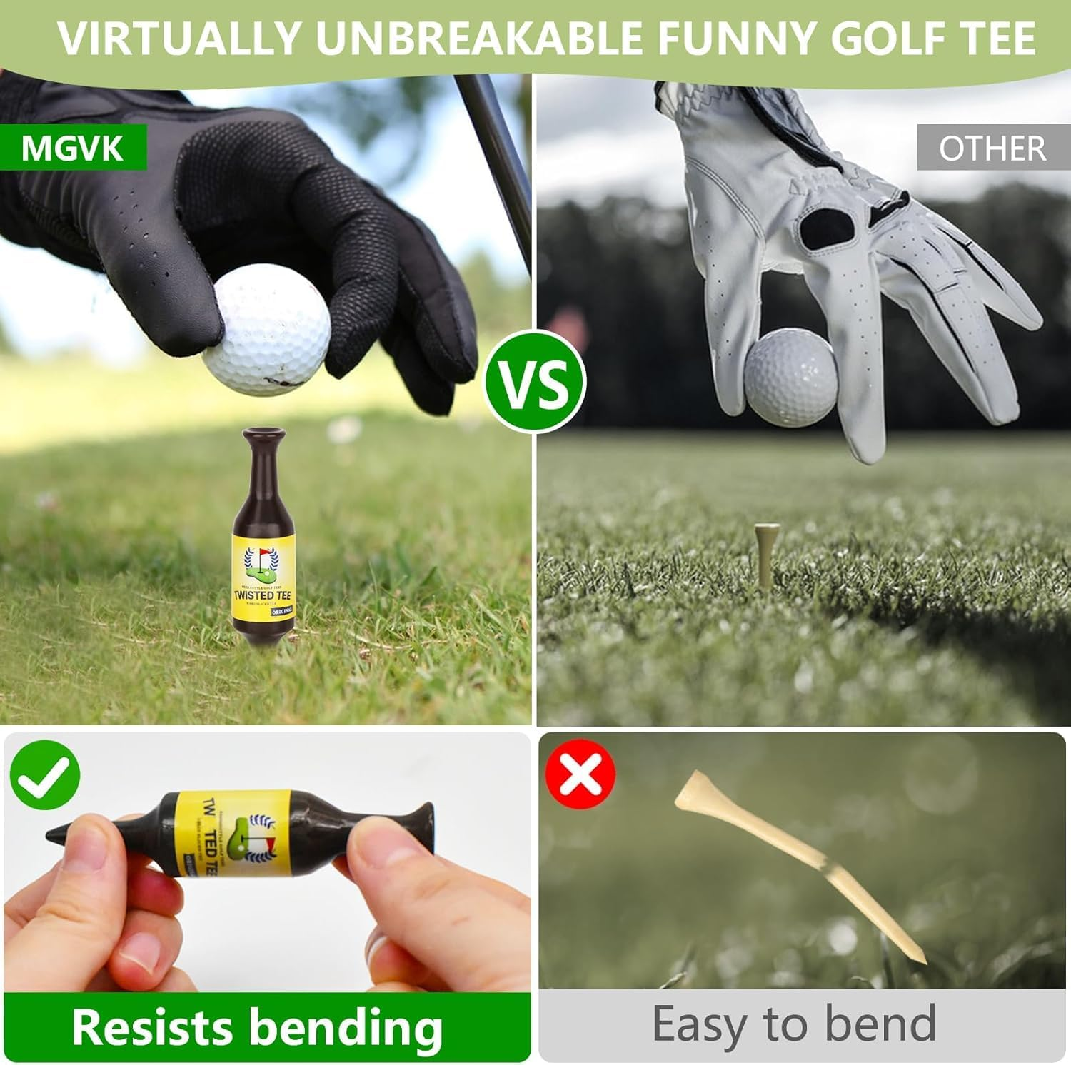 Personalised Golf Tees Mini Beer Bottle Golf Tees 6-Pack - Novelty Golf Accessories with Unique Bottle Design, Durable Plastic Tees for Social Games & Gifts image number 4