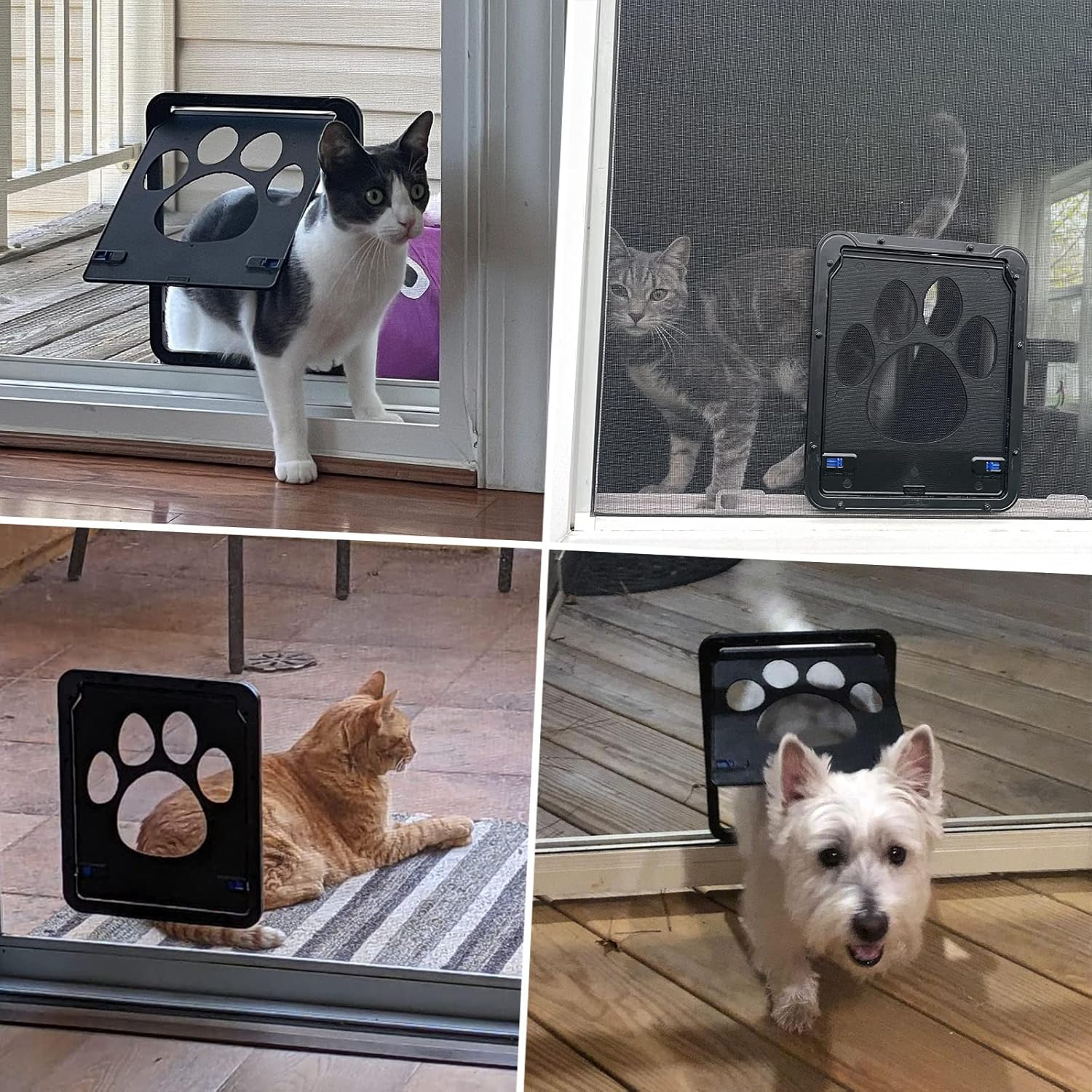 PETLESO Pet Flap for Fly Screen Door, Cat Flap, Fly Screen with Magnetic Closure, Easy Installation, Dog Door for Cats/Dogs (29 Cm X 24 Cm) image number 4