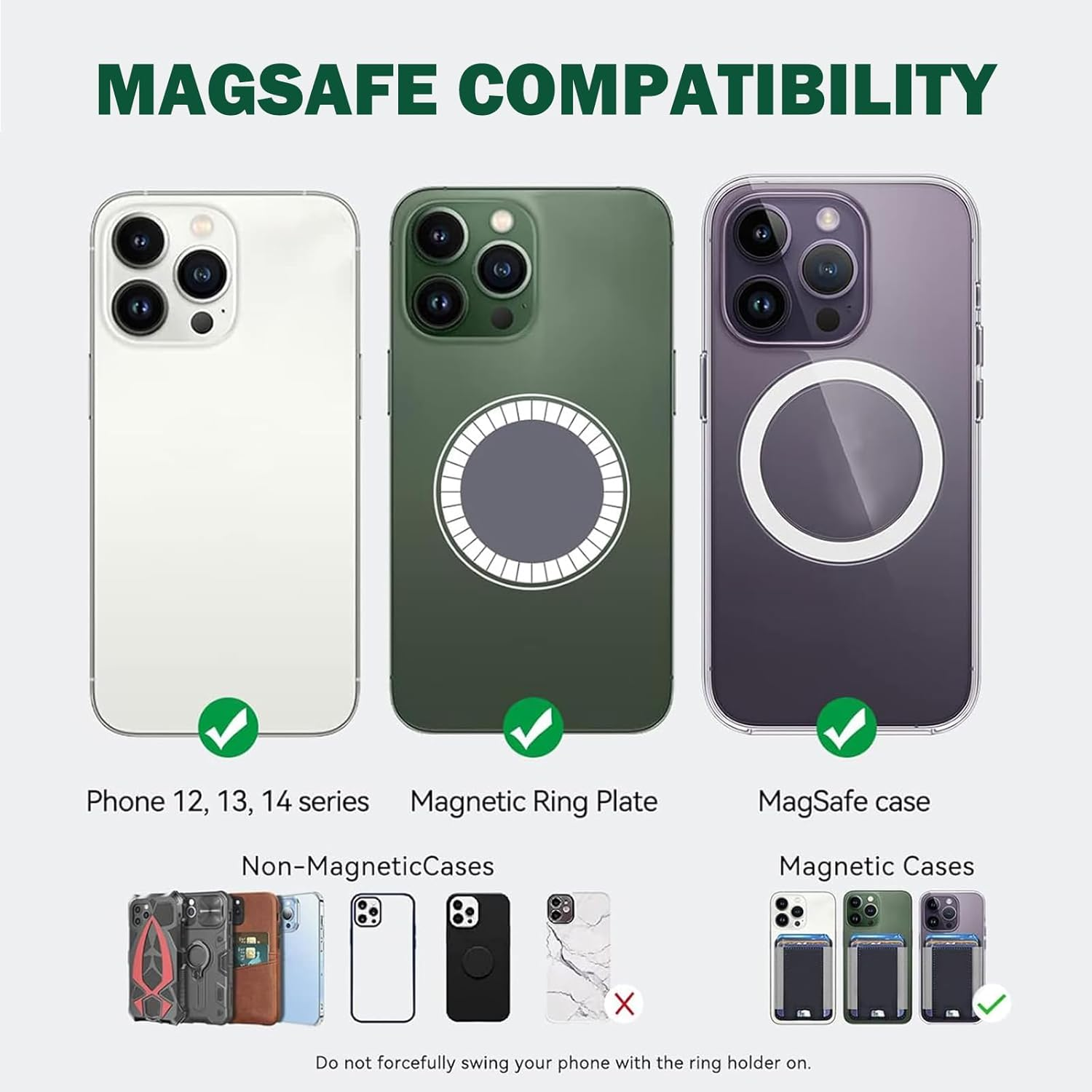 FISH DRAGATE Magnetic Card Wallet, Magsafe Wallet, Magnetic Card Holder Fit 7 Cards, Mag-Safe Leather Wallet, Wallet for 12/13/14 Magsafe Wallet image number 5