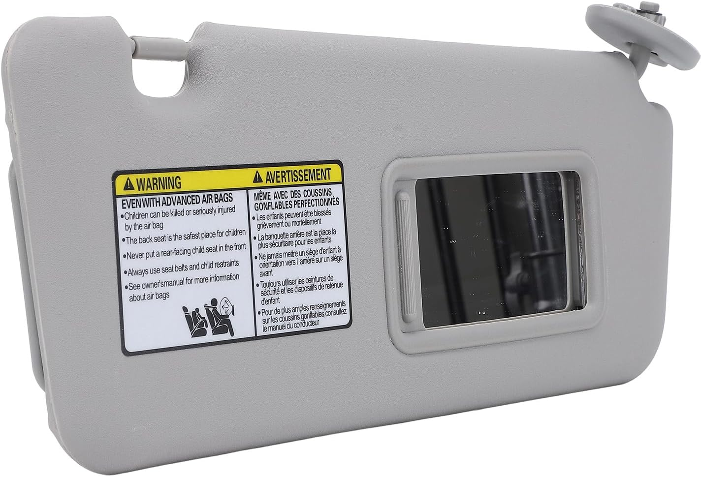 Right Passenger Side Sun Visor for RAV4 2004-2005, Sun Visor with Makeup Mirror, Car Sunvisor Replacement, Car Sun Shade Visor (Gray) image number 1