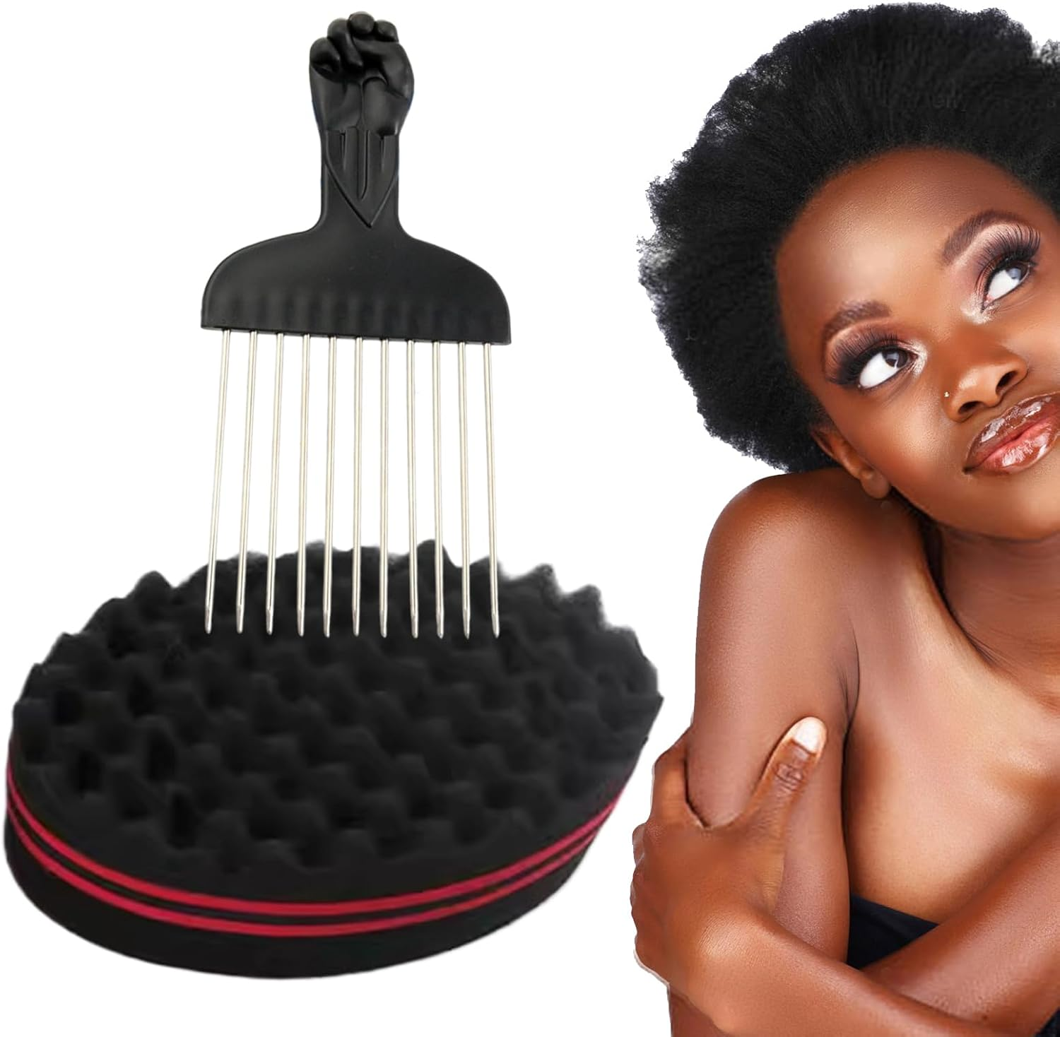 Vgvgaj Hair Twist Sponge,Sponge for Hair Men - Volumizing Defining Scrub Comb for Hairstyles Dreadlock Maintenance Grooming Barber Homemade Styling