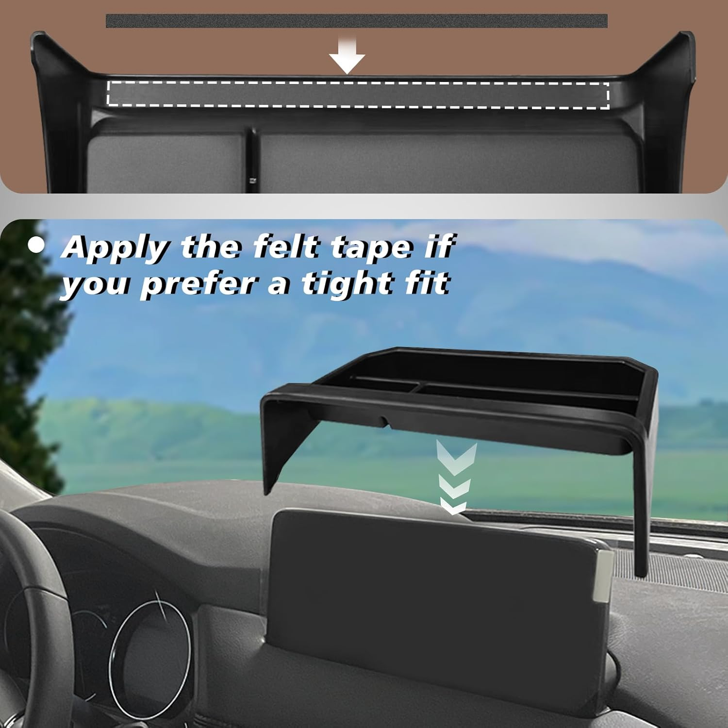 Muslogy Dash Storage Box behind Screen Center Console Organizer Compatible with Mazda CX5 CX-5 Accessories 2022-2025 Sunglasses Holder Dashboard Insert Tray ABS Interior Secondary Accessories image number 6