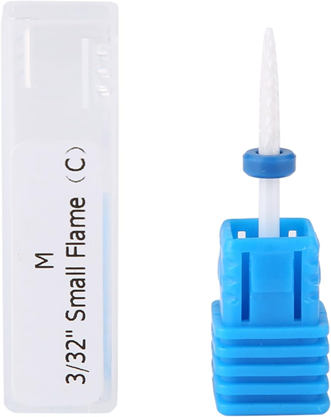 Nail Drill Bits, 5 Type Ceramic Nail Drill Bits Nail Grinding Head Display Stand Nail Art Tools for Manicure Drills Machine (Fire Arrow M)