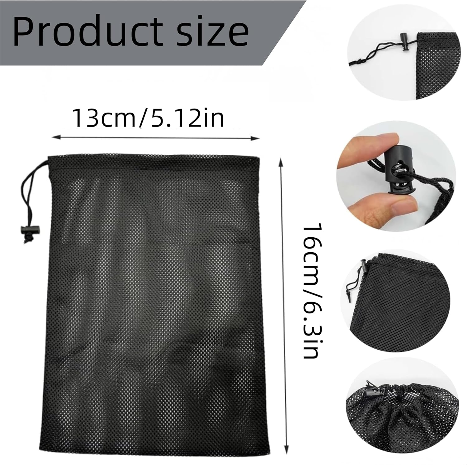 2 Pack Pump Barrier Bag, with Drawstring Pond Mesh Pump Filter Bag for Pond Biofilters Aquarium Filtration and Outdoor Swimming Pool Black Media Bags image number 5