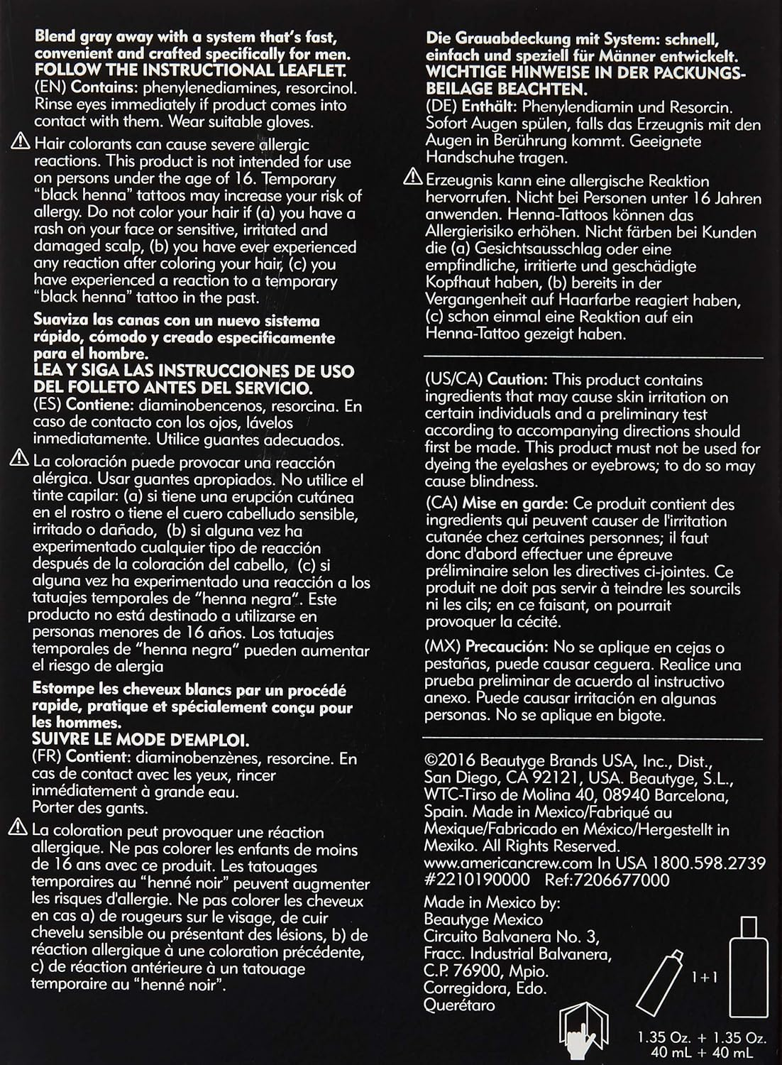 Men'S Temporary Hair Color by American Crew, Temporary Hair Dye, Natural Gray Coverage image number 4