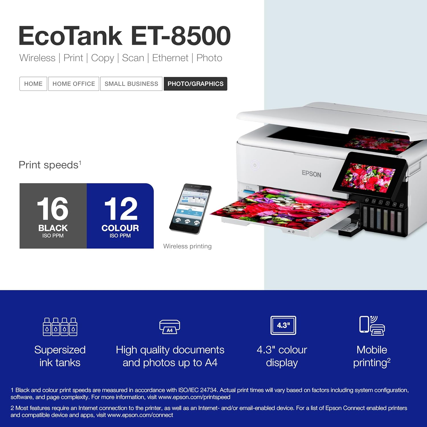 Epson Ecotank Photo ET-8500 Multifunction Photo Printer image number 5
