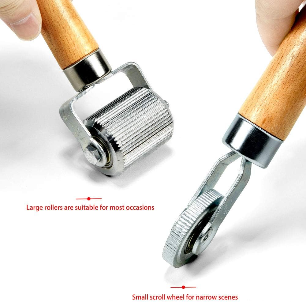 Car Sound Deadening Roller (2PCS, Width: 1.69In & 0.24In), Extremely Smooth Sound Insulation Roller Metal, Noise Deadening Car Sound Insulation Tool image number 5