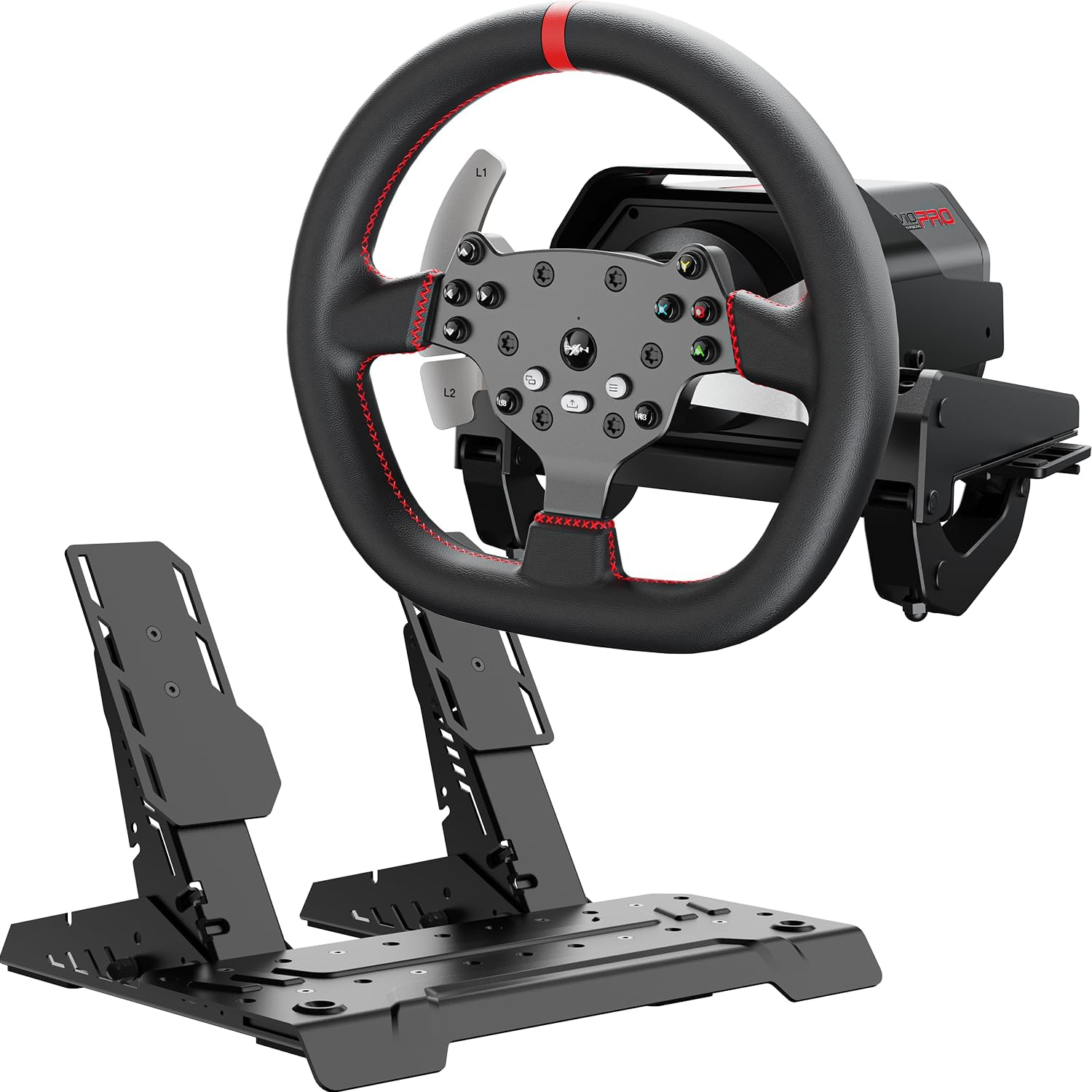 PXN Direct Drive Racing Wheel, V10 Ultra Gaming Steering Wheel - 3.2Nm Force Feedback Steering Wheel for Pc/Xbox/ PS4, 270Mm Leather Wheel with 4 Paddle Shifters, Adjustable Pedals