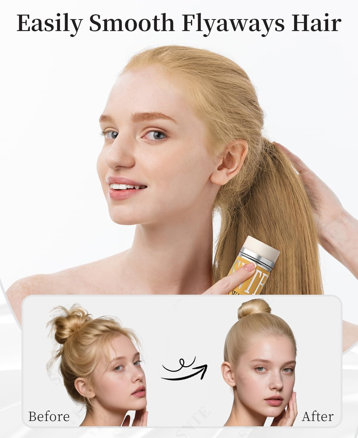 100% Boar Bristle Hair Brush & Hair Wax Stick Set, Soft Bristle Hair Brush for Fine to Medium Hair of Women & Men, Slick Back Hair Brush for Balance Hair Oil, Wax Sticks for Hair Smooth Frizz image number 6