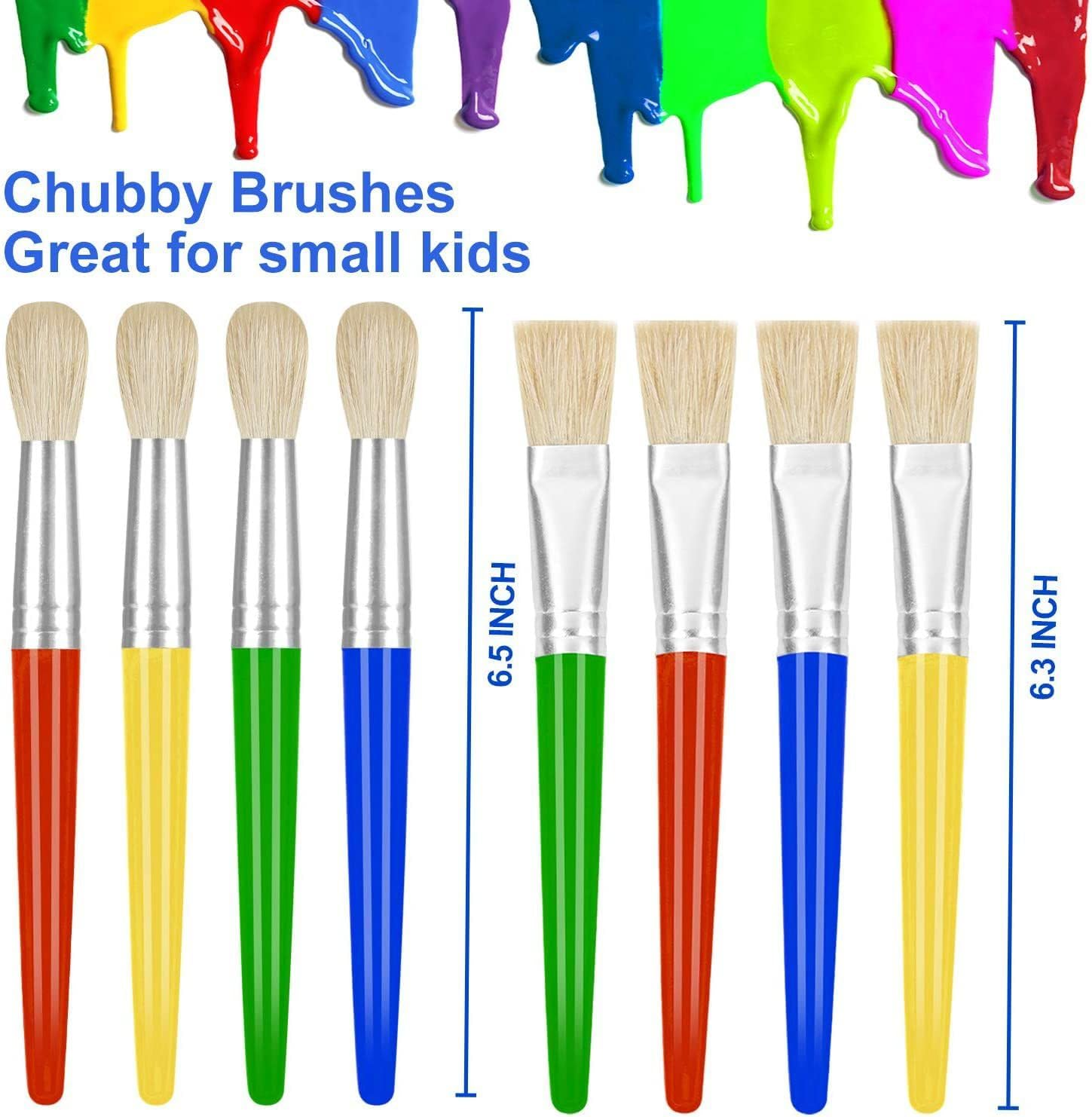8 Pieces of Watercolor Paintbrushes, Acrylic Paint, Pig Hair, Oil, Candy Colored Paintbrushes, Graffiti, Water Washed Brushes, Art Supplies image number 4