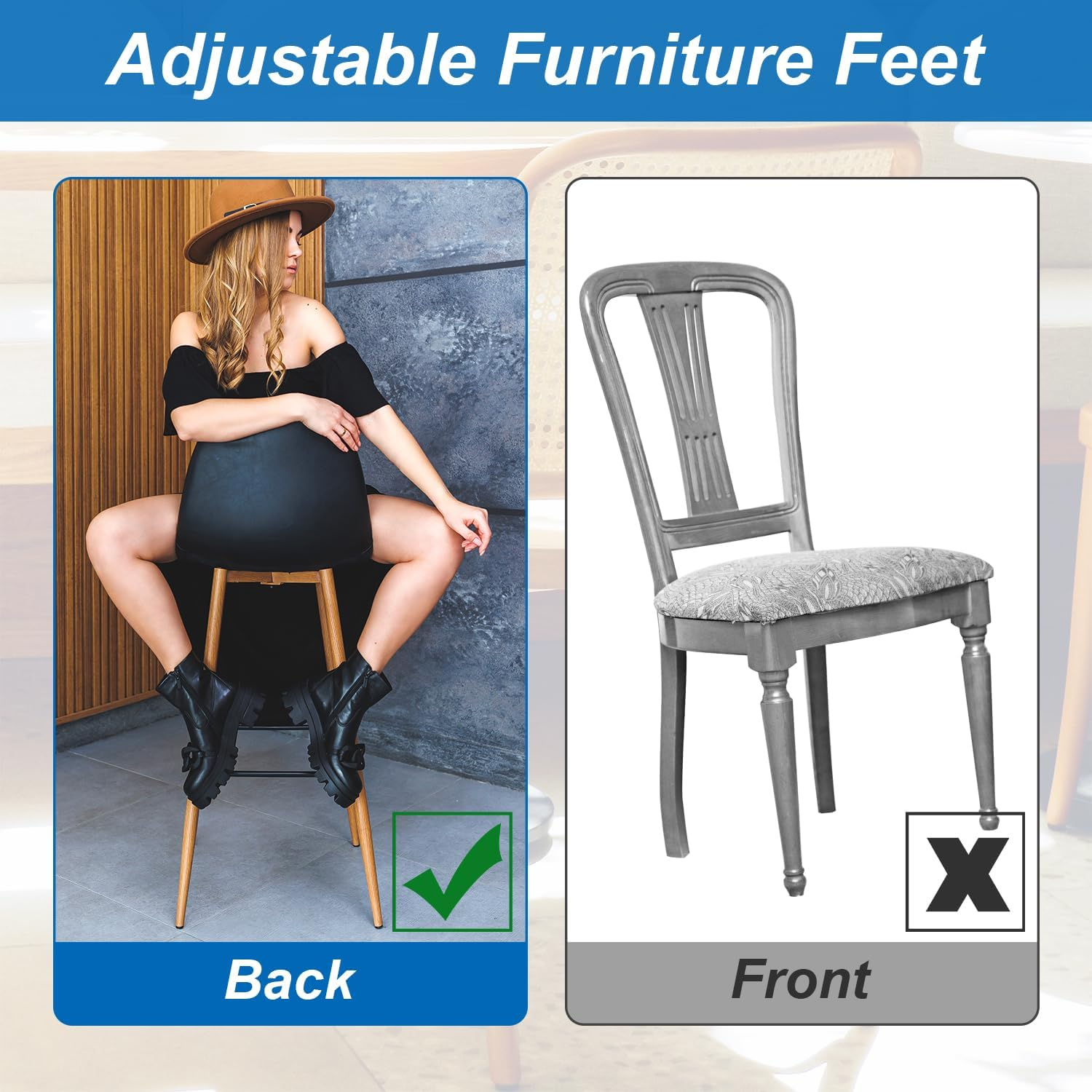 20Pcs 1/4" Thread Furniture Leg Leveler, Adjustable Table Leveling Feet Screw-In Anti-Slip Chair Leg Extender for Cabinet Desk Dresser Stool Noise Reduction image number 3