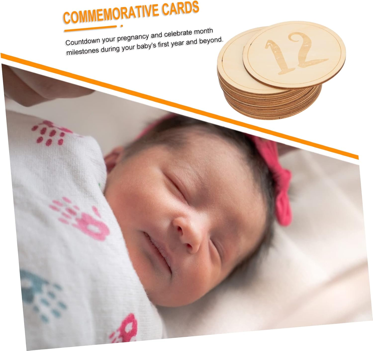 MERRYHAPY 12Pcs Milestone Cards Newborn Photography Props for Celebrating Growth Monthly Milestones for Boys Keepsake for First Year Memories image number 6