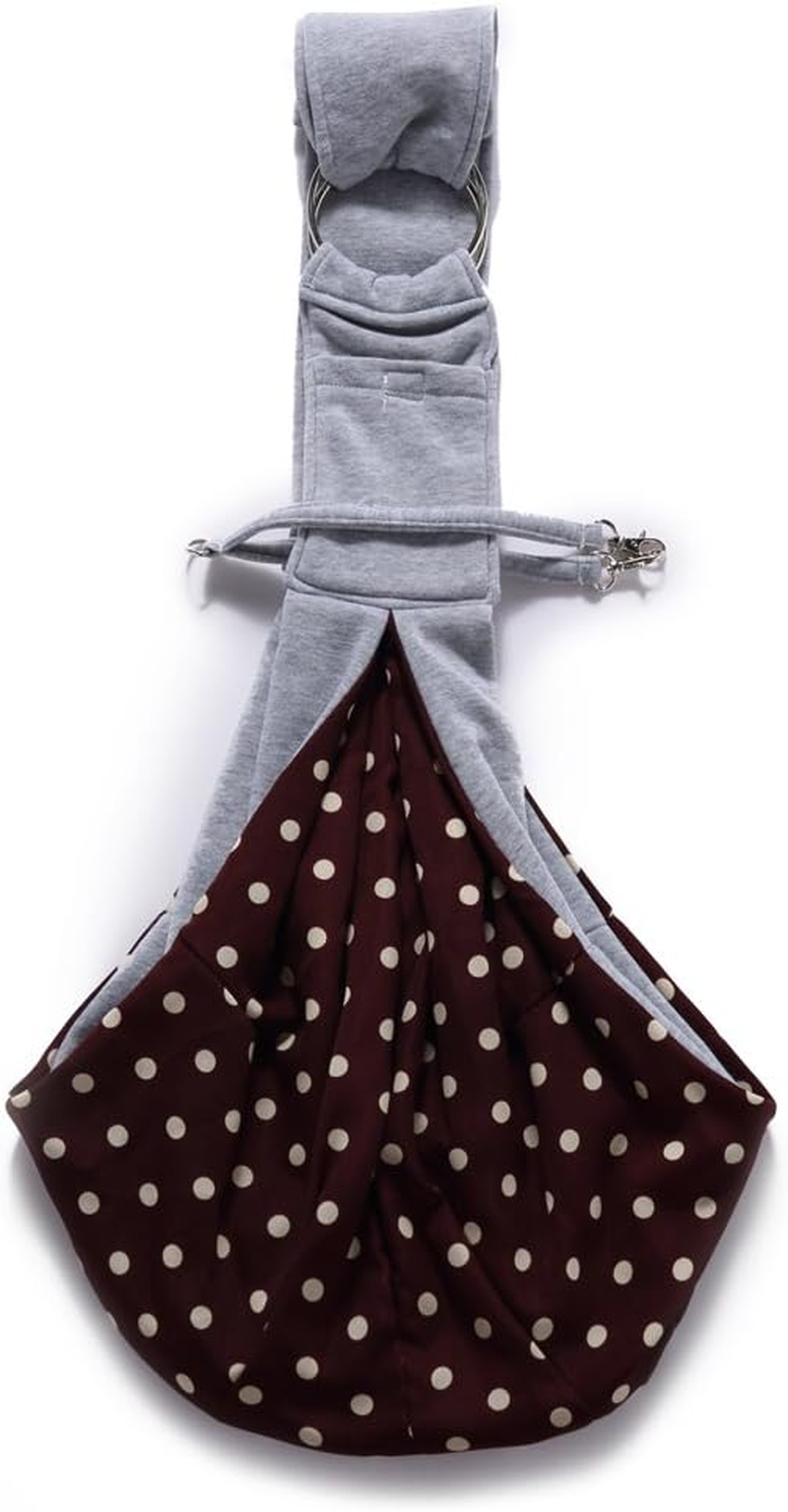 CYBERNOVA Reversible Pet Sling Carrier Bag Adjustable Length up to 13+ Lbs - Offers Strength and Comfort Carrier Bag with Your Dog Cat on Trip (Grey)