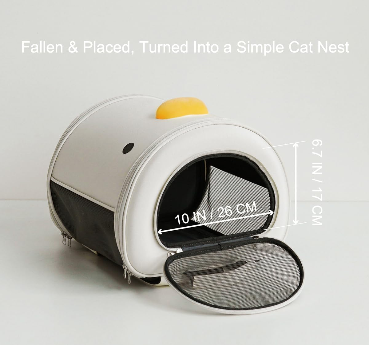 PURROOM Cat Backpack Carrier, Pet Backpacks for Carrying Small Dogs, Comprehensive Protection of Pet Privacy Carrier, Upper Cover & Side Ventilation Soft Mesh. Used for Travel, Car, Outdoor. image number 1