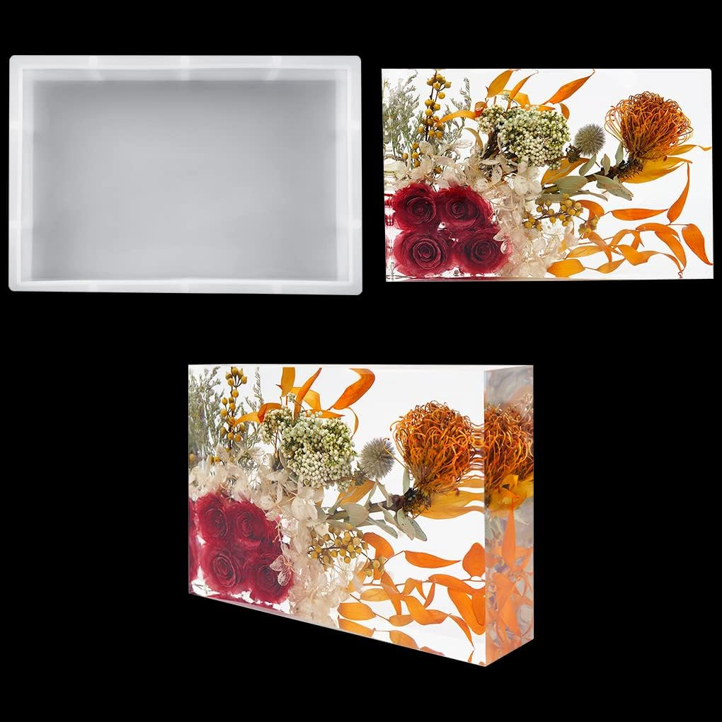 Fineinno Hexagon Resin Mold, Deep Hexagon Silicone Molds for Resin, Geometry Epoxy Resin Molds for Flowers Preservation, DIY Wedding, Valentine Gift, Home D&eacute;cor