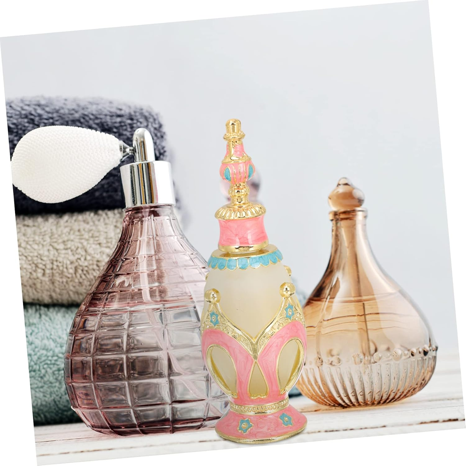 Glass Perfume Bottle Empty Bottle for Essential Oil Dispenser Perfume Oil for Desk Decor Home Fragrance image number 3