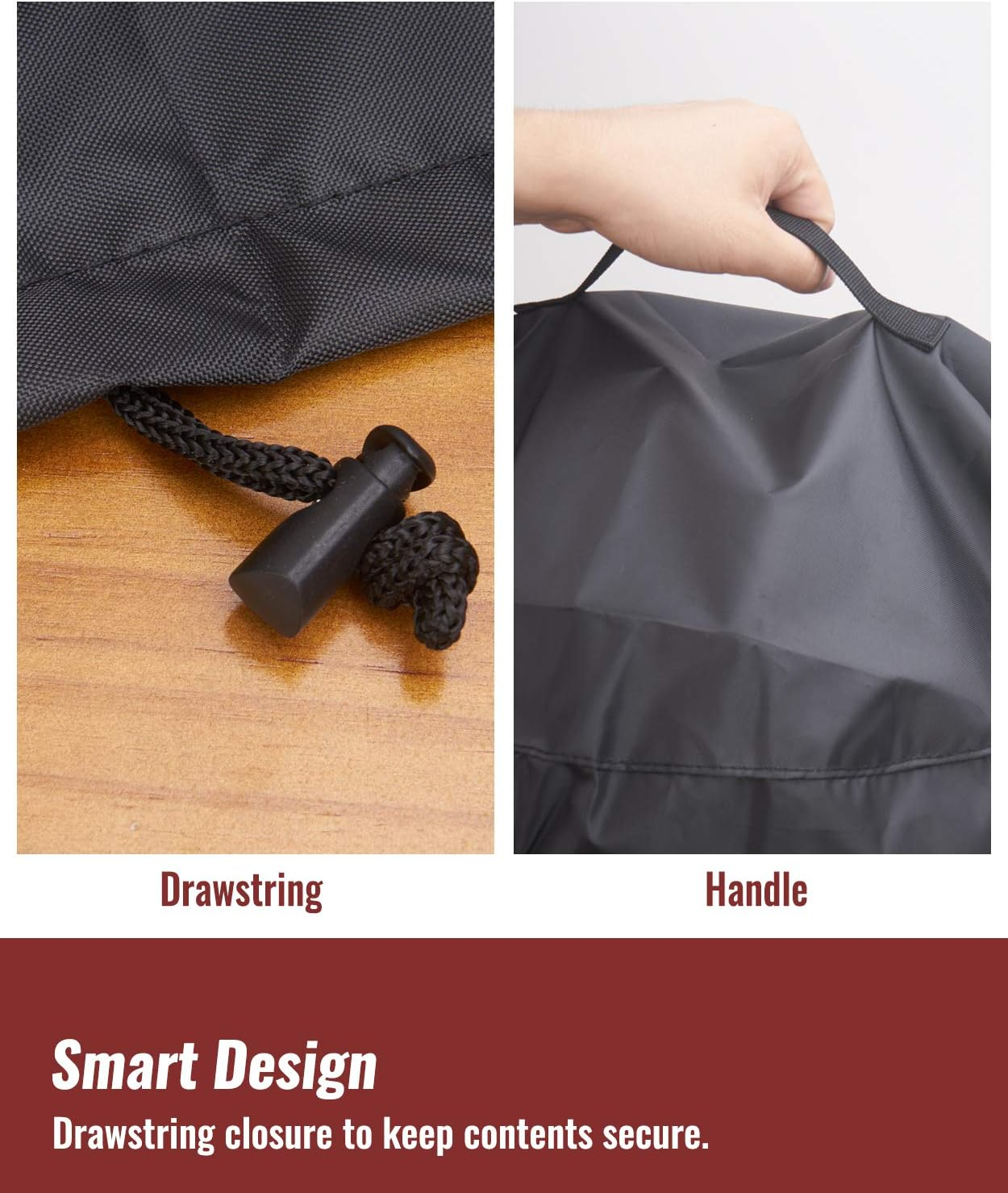 NUPICK Grill Cover for George Foreman 15-Serving GGR50B, GFO3320, GFO240 Electric Grill, Easy Take off Handle Design, All Weather Resistant Small round Grill Cover image number 3