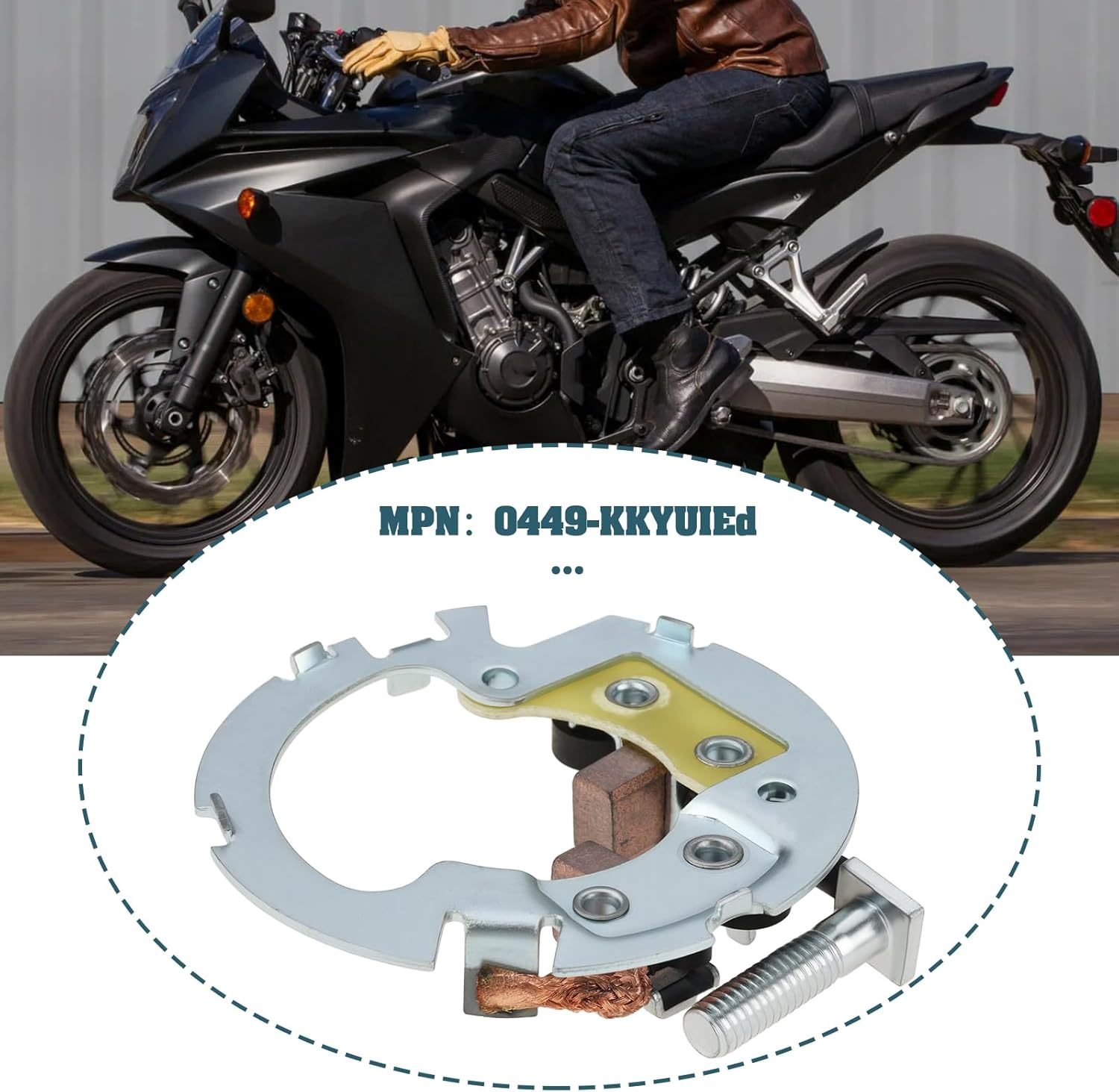 Motorcycle Starter Motor Electric Carbon Brush Holder 0449-Kkyuied Compatible with Honda CBF CBR SLR FMX image number 6