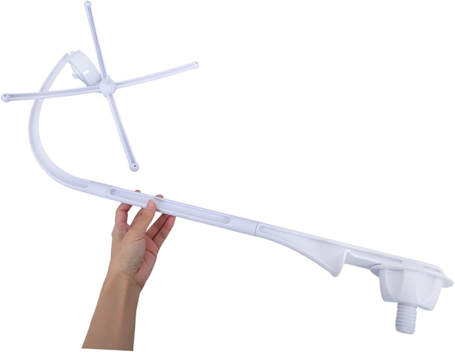 Adjustable Crib Mobile Arm with Bottom Clamp Multi-Functional Bell Bracket for Hanging Mobile Toys Easy Installation for Cribs Flexible Height for Positioning Stable Attachment For image number 2