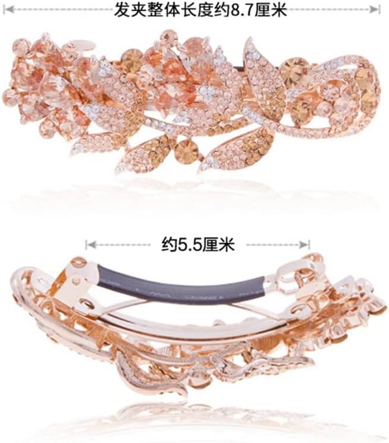 Hair Bobby Pins,Barrettes,Snap Clip,Hair Slides,Hair Accessories Imitation Crystal Hair Clip Spring Clip Top Clip Hair Head Accessories Hair Clip (Color : A, Size : 8.7Cm) (Color : B, Size : 8.7Cm) image number 1
