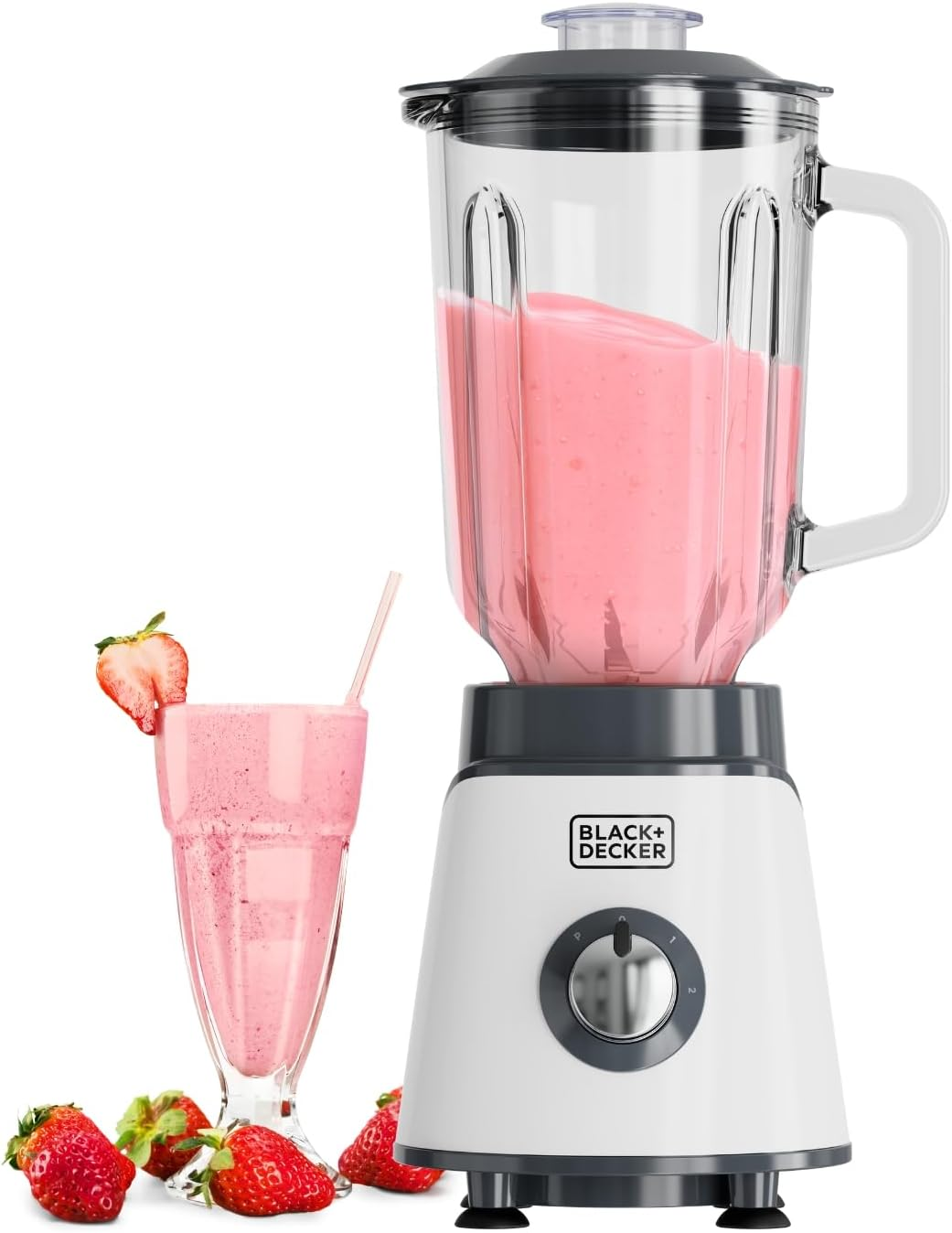 Black+Decker &ndash; Blender BXJB1002E 1000W | Glass Jug 1.5L | 4-Blade Stainless Steel Blades | Ice Crush Repeller Function | 2 Speeds + Pulse | Dishwasher Safe | Safety System image number 4