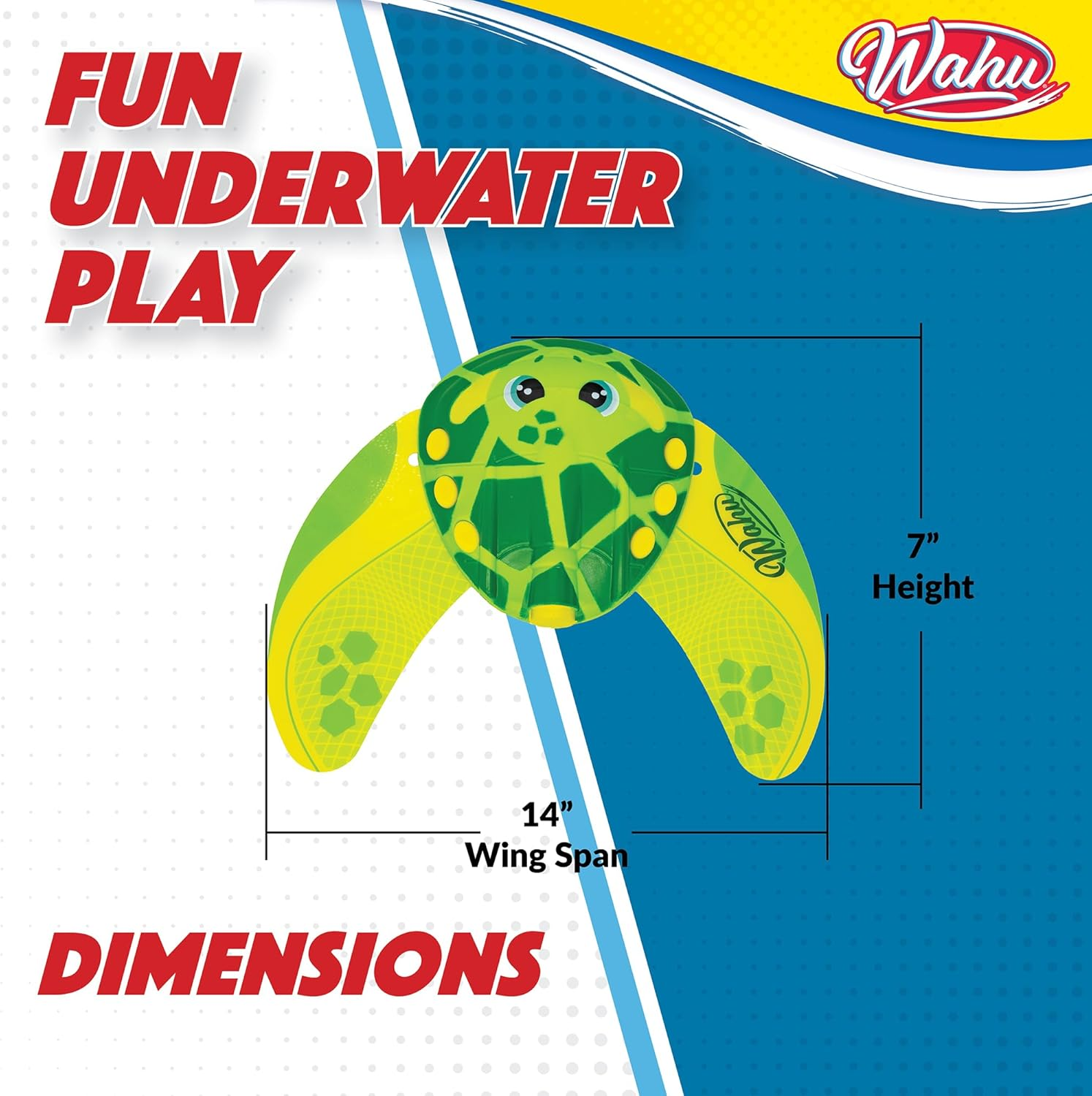 WAHU Sea Gliders Turtle - Underwater Pool Toy Glides up to 60 Feet - Self-Propelled Jet with Adjustable Fins to Spiral and Boomerang image number 6