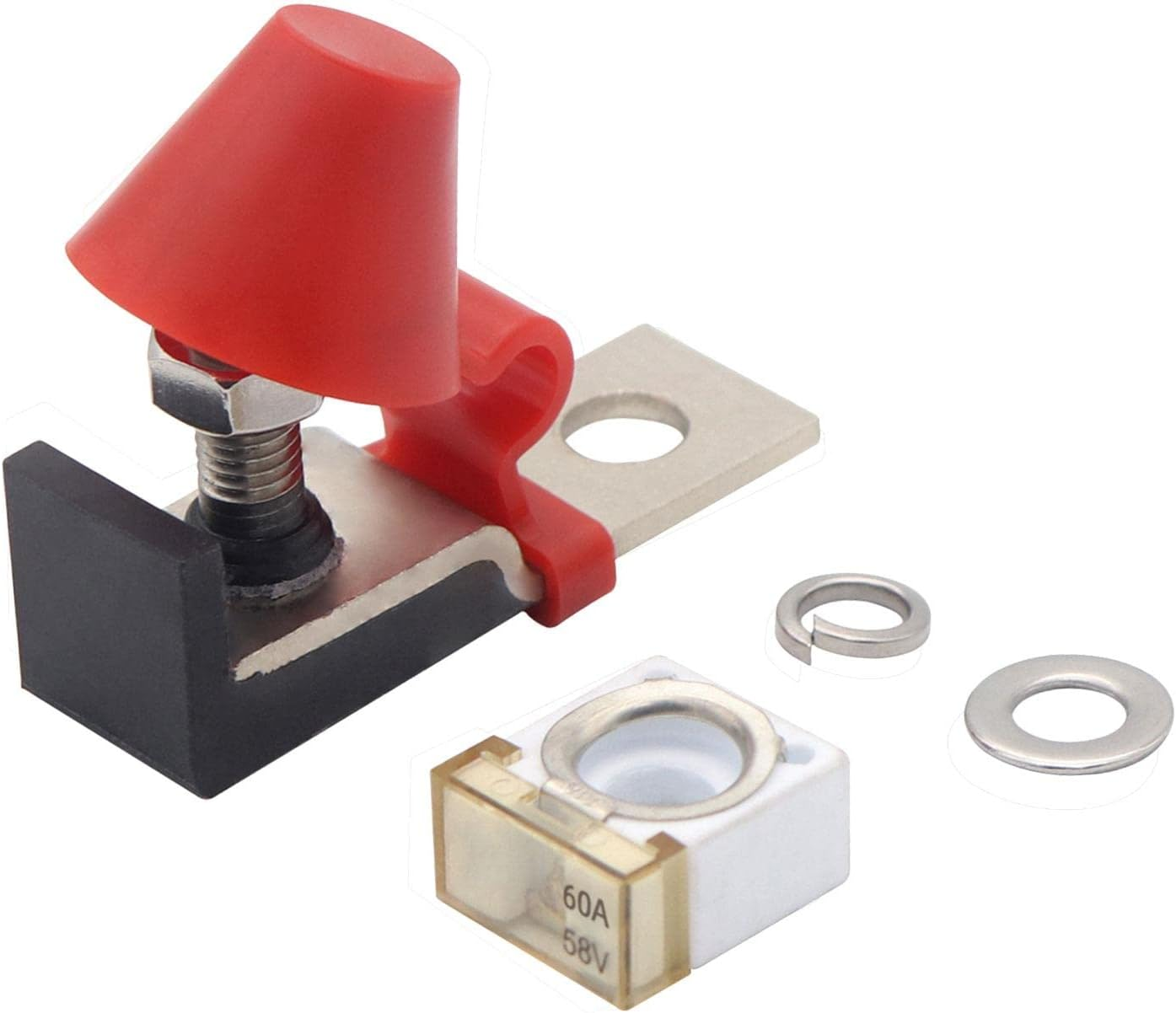 Magideal Mrbf Terminal Fuse Block Kit 5/16" (M8) Single Stud Fuse Mount for RV Truck, 60A - 100A image number 5