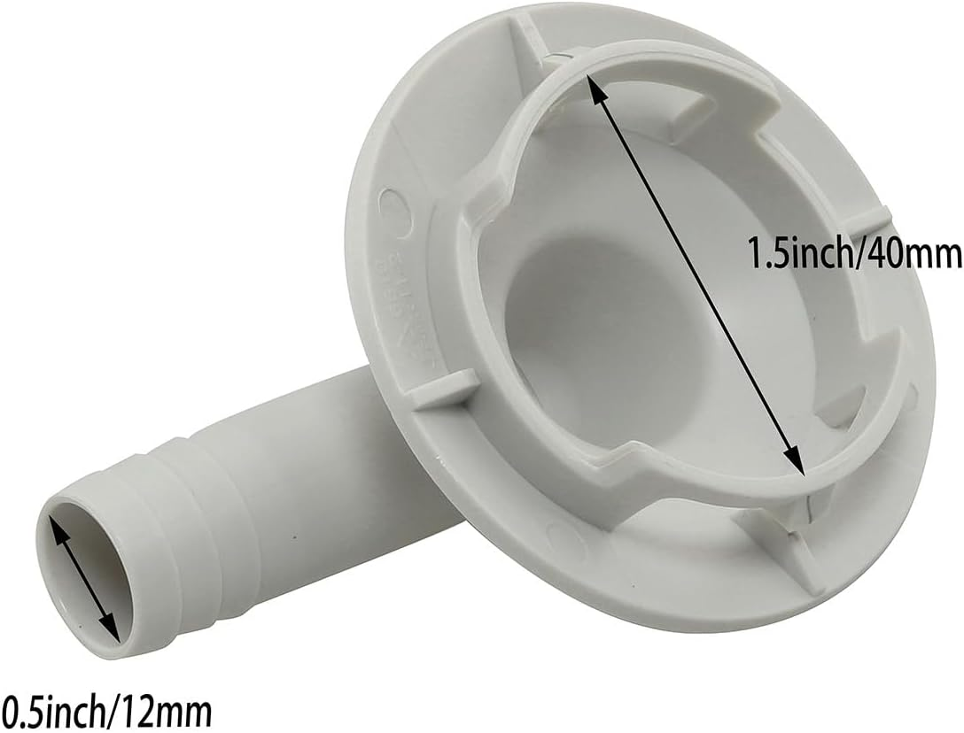 MEETOOT 2Pcs 40Mm Air Conditioner Drain Hose Connector Conduct Condensate Plug Teeth Seal Elbow Fitting for Window AC Unit Mini Split Frigidaire