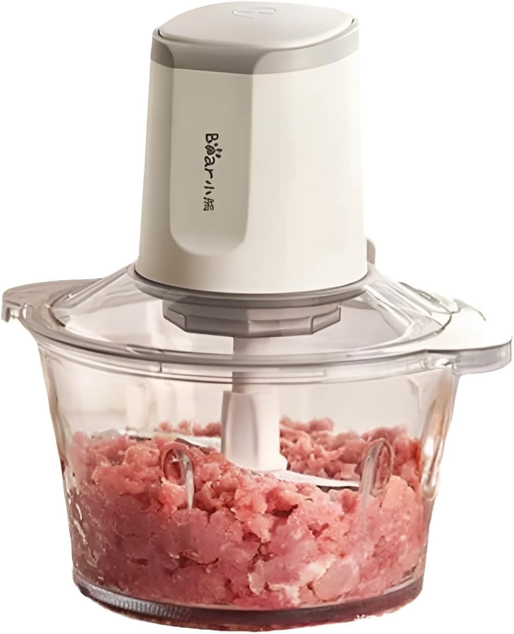 Electric Food Processor, 2L Electric Chopper with Meat Grinde&Rgarlic Chopperr, Multi-Functional Cuisine Blender with 4-Blade X-Blade for Grinding Meat and Vegetables Kitchen Utensils image number 2
