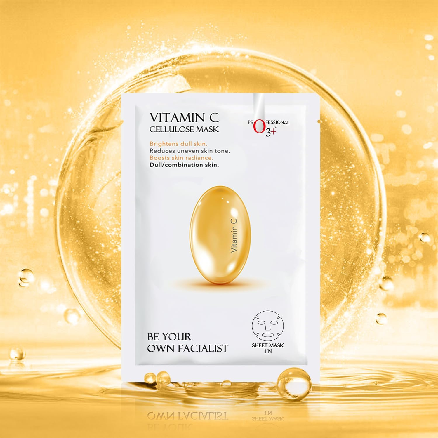 O3+ Facialist Vitamin C Cellulose Sheet Mask for Pigmentation and Uneven Skin (30G) image number 3