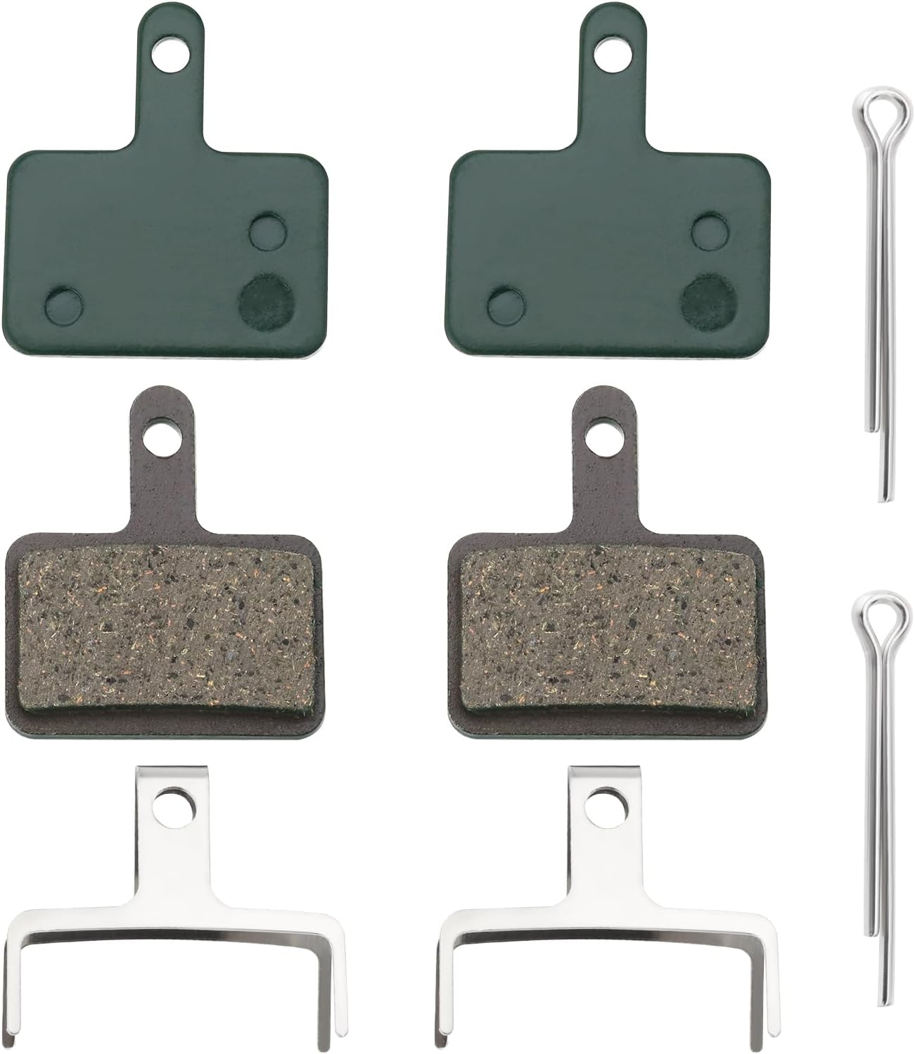 YINETTECH 2 Pairs Bike Brake Pads Compatible with Shimano B01S B05S Compatible with Tektro E10.11 Spring Slip Latch for Mountain Bike Road Bike 31X35.2Mm image number 1