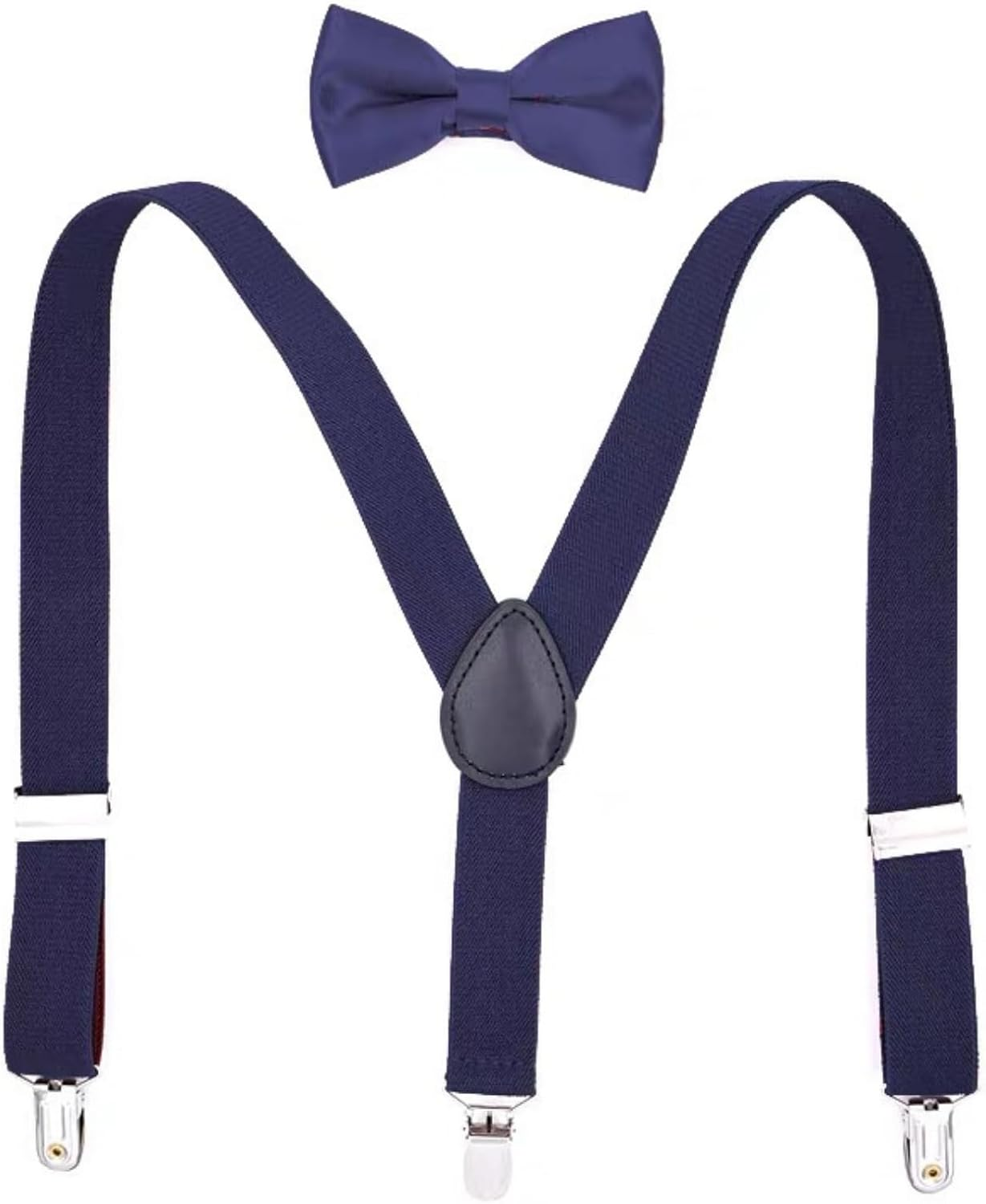 XUNQUCOM Children Kids Braces Bow Tie Set - Adjustable Elastic Suspenders with Bowtie Set for Boys & Girls by Kajeer