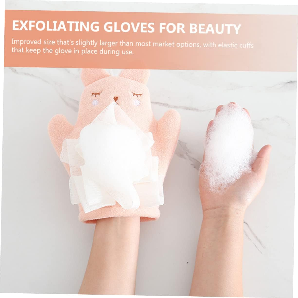 Healeved 6Pcs Bath Mitt Exfoliating Glove Scrubbing for Gentle Exfoliation Body for Shower Spa Massage image number 5