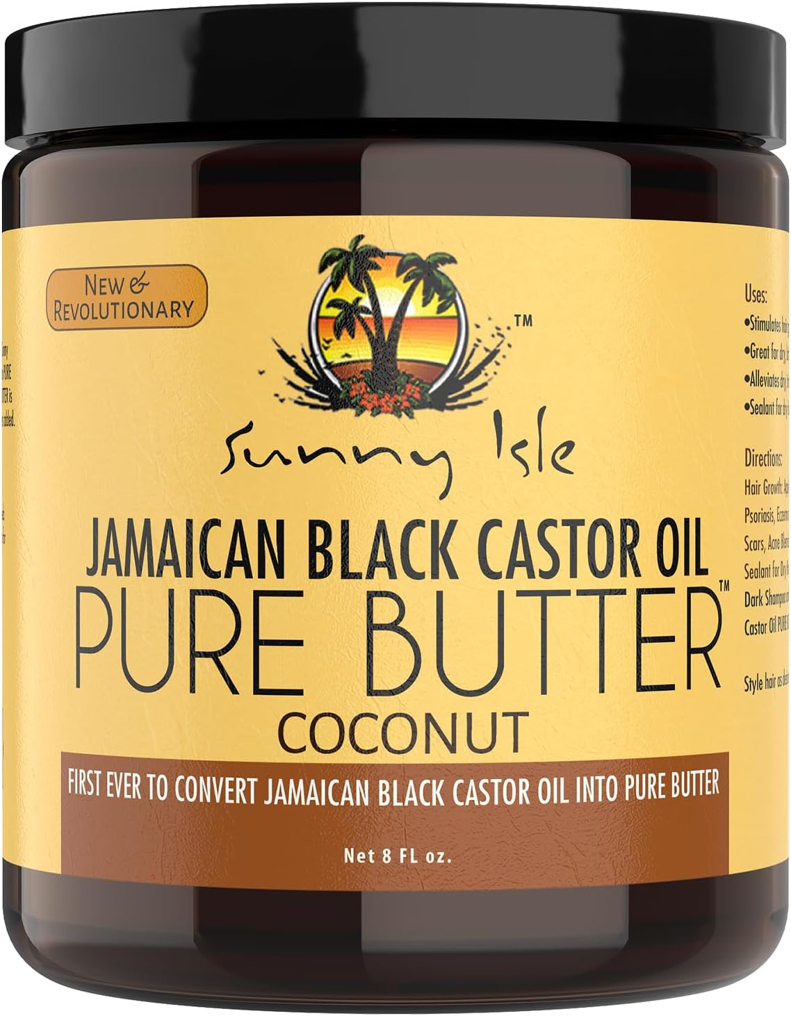 Sunny Isle Jamaican Black Castor Oil Pure Butter with Coconut 8Oz (Pack of 2) image number 3