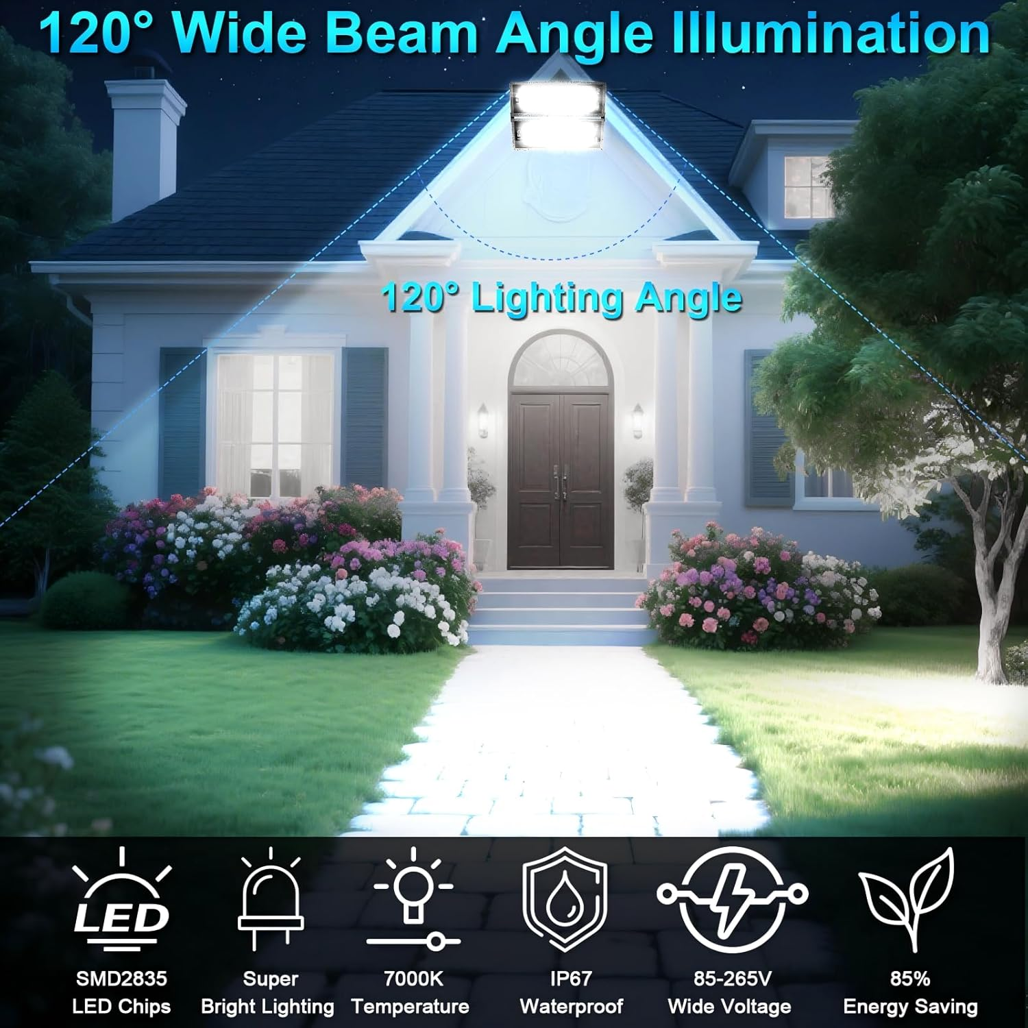 100W LED Flood Light Outdoor, Indmird 14000LM LED Floodlight Outdoors 7000K Security Lights IP67 Waterproof Led Spotlight Led Work Light for Garage Farm Factory Warehouse Stadium