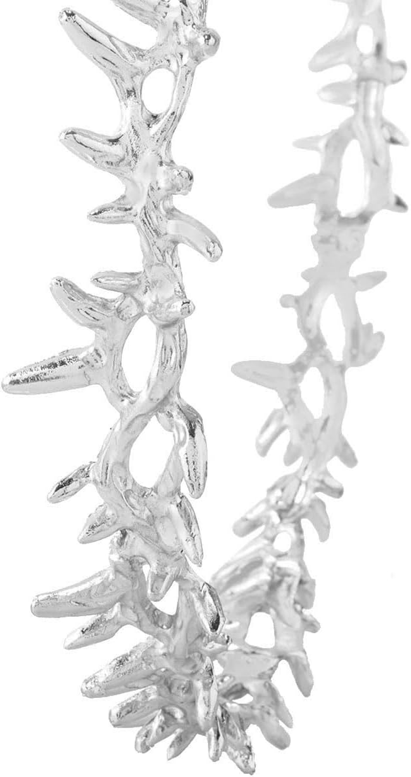 Queen King Alloy Thorn Headband Crown for Wedding Birthday Prom Costume Cosplay Headpiece - Gold image number 5