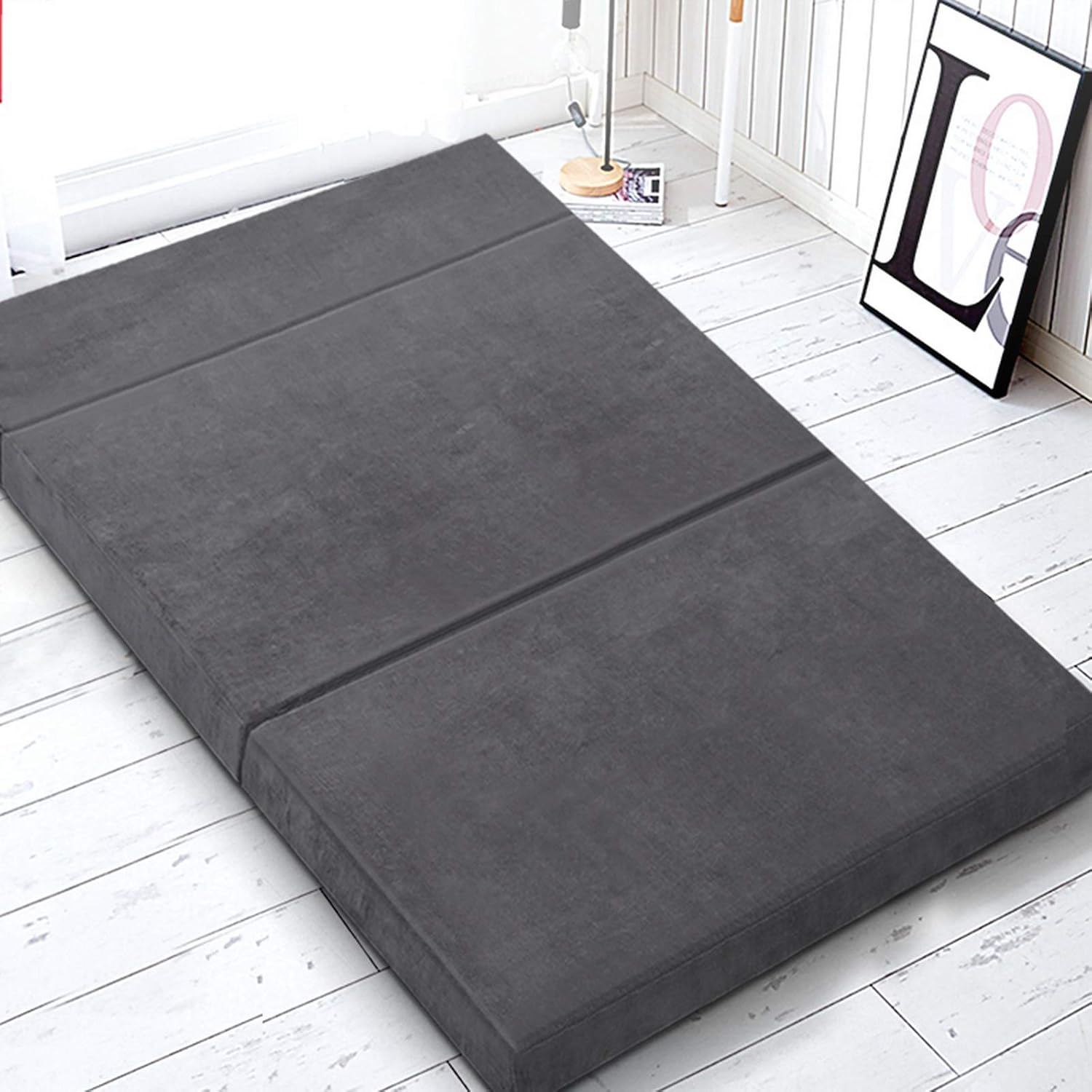 Giselle Bedding Foldable Mattress 180 X 122 12Cm Double Folding Mattresses Cushion Covers Camping Floor Mat Portable Travel Sleeping Sofa Bed Pad Home Office Grey image number 4