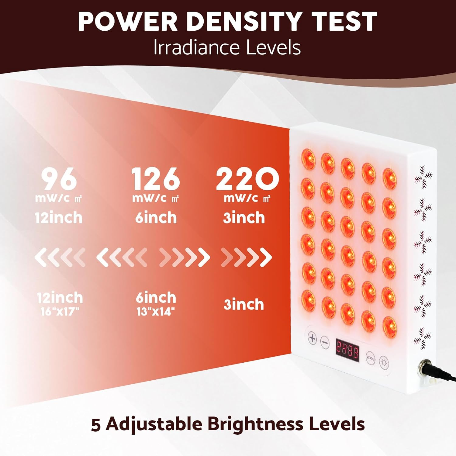 Advwin Red Light for Body and Face, 660Nm 850Nm Red Light Panel Dual Chips Leds, with Timer & Adjustable Stand for Home image number 6