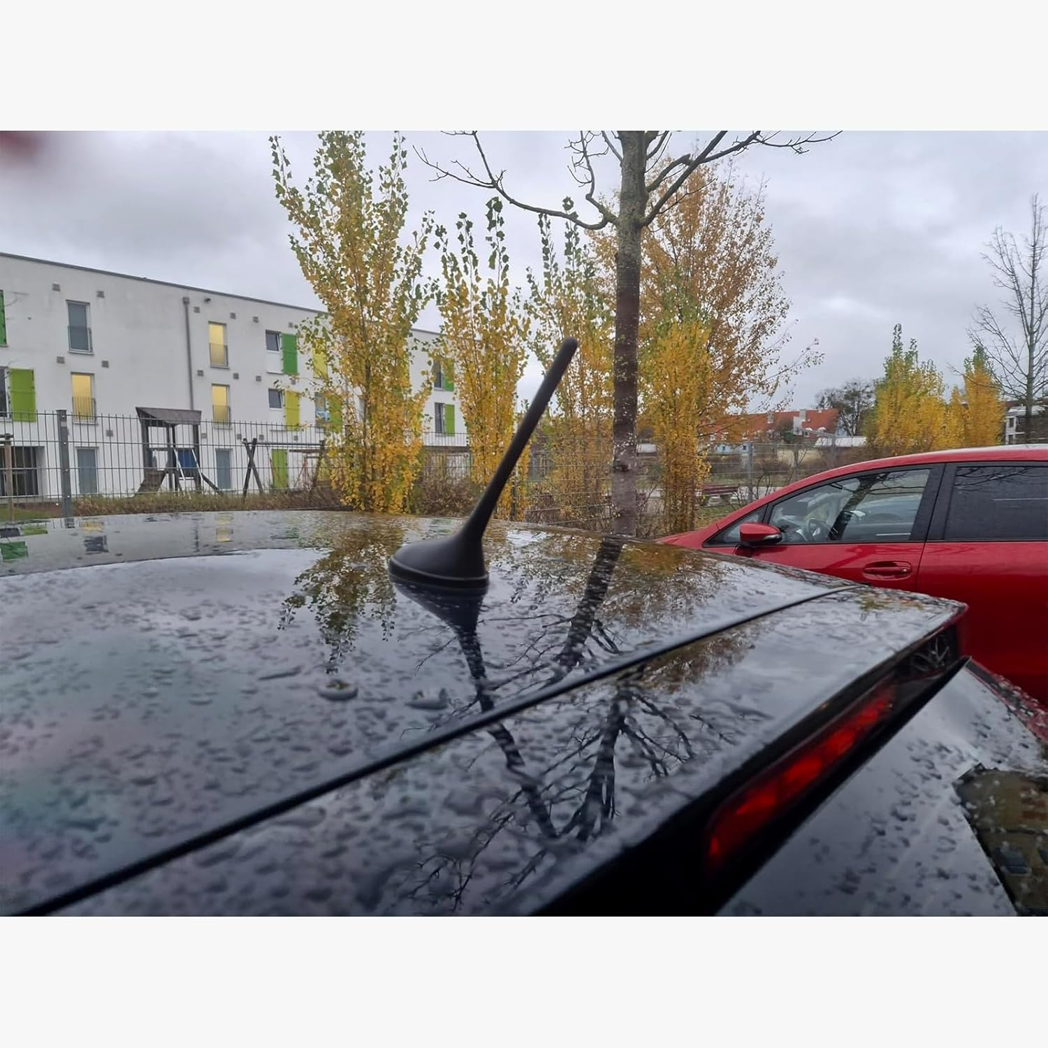 AQTAQ Universal Vehicle Roof Mount Rubber Car Aerial Antenna AM FM Antenna Car Roof Antenna Car 18Cm/7Inch Car Radio Antenna with M4 M5 M6 Threaded Adapter Suitable for Most Models Etc image number 3