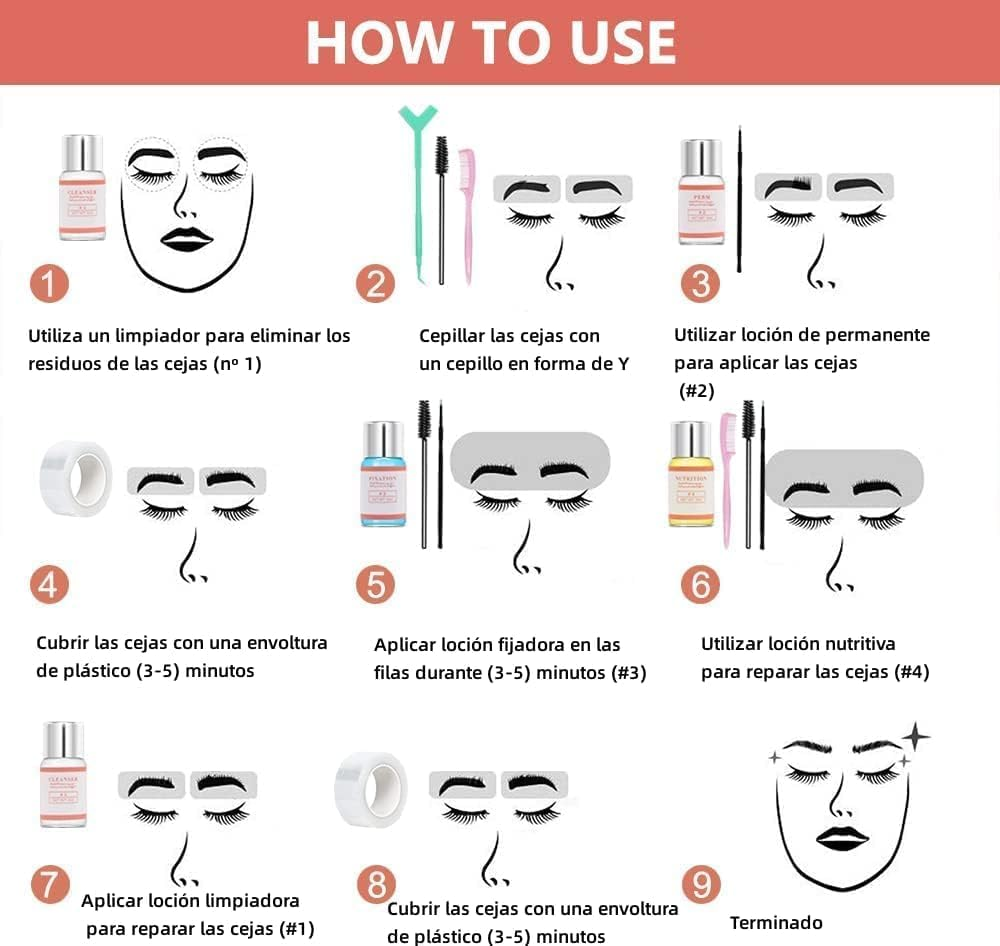 Eyebrow Lamination Kit, Instant Professional Brow Lift Kit at Home, DIY Eyebrow Perm for Fuller, Thicker Brows, Easy to Use and Long Lasting Results image number 5