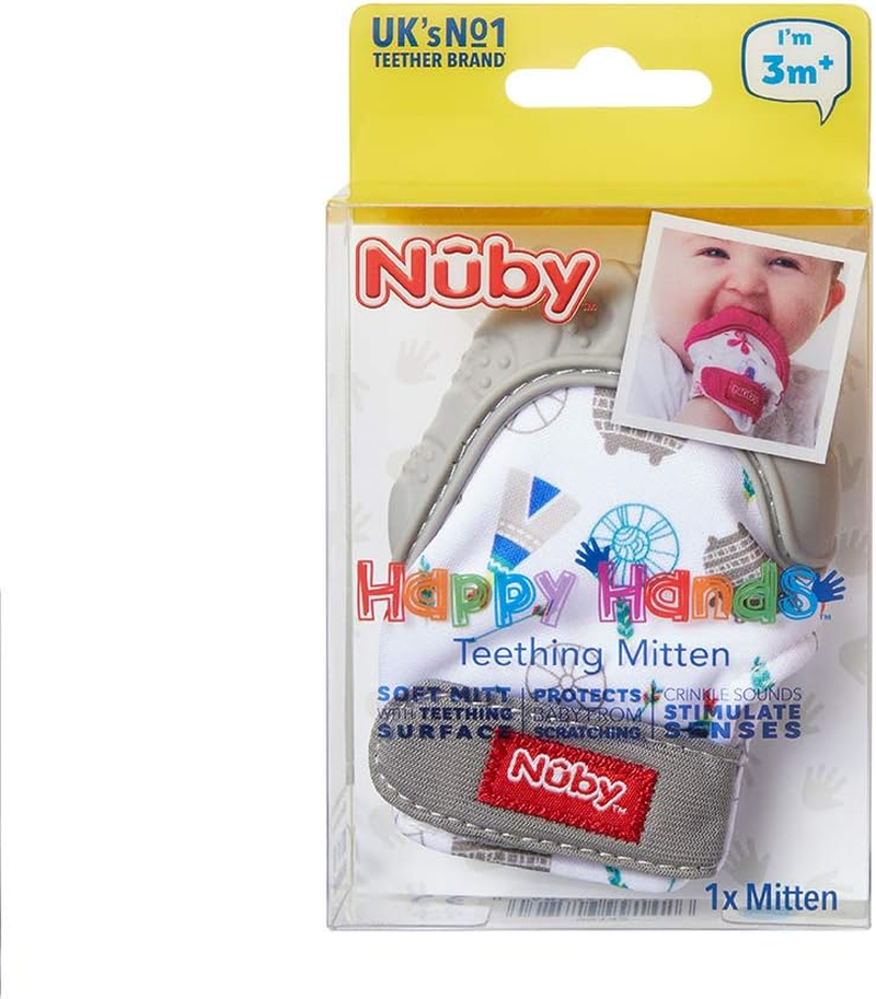 Nuby Teething Mitt, Grey image number 4
